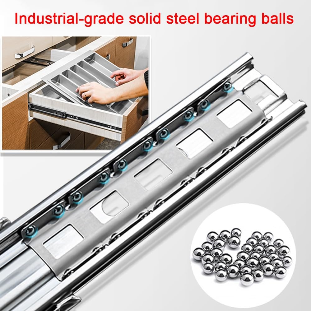 Heavy Duty Cassetti Runners, Guide for cassetti a estrazione totale a montaggio laterale con serratura for da 10-40 pollici(400mm/16in)