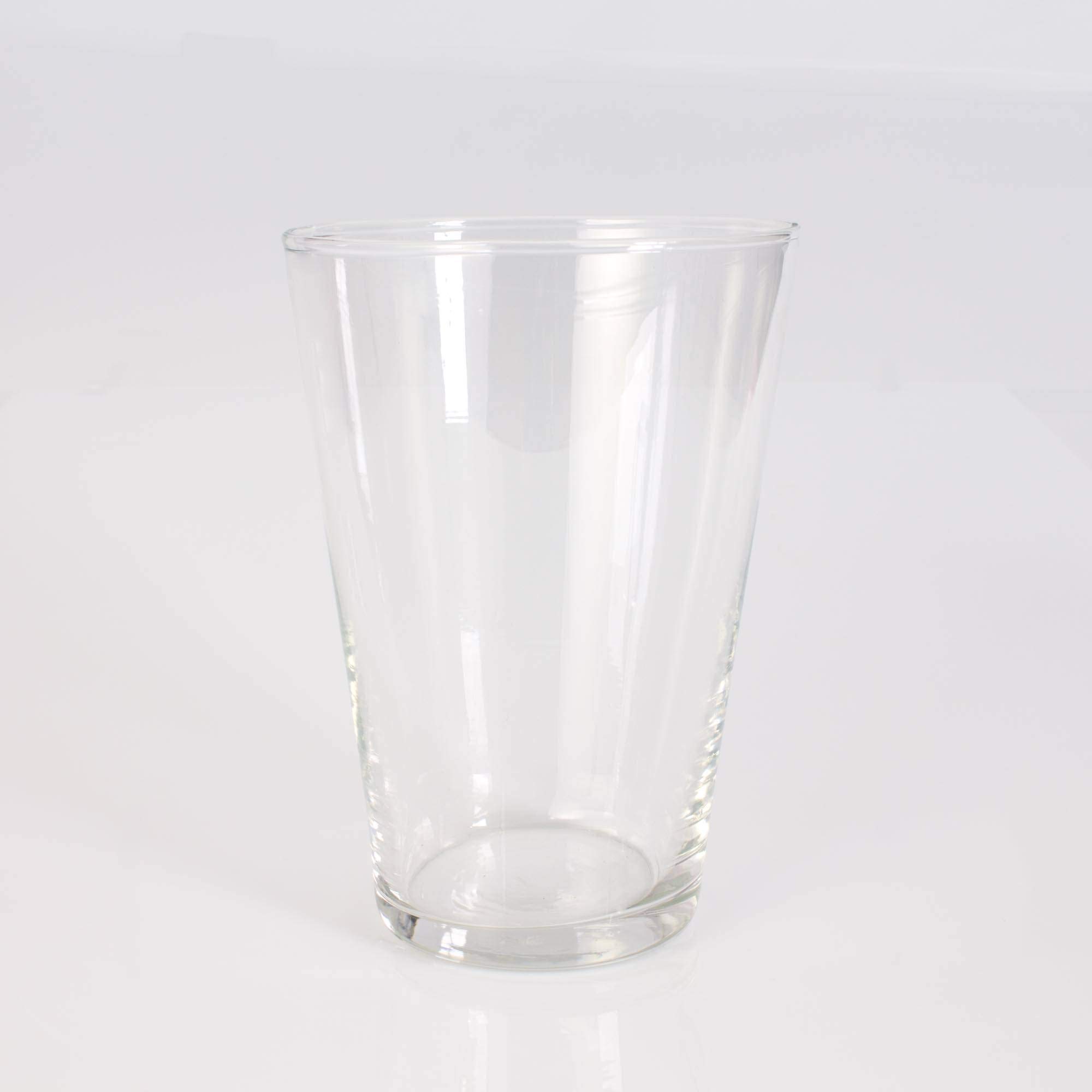 Vaso da tavolo conico JENNY EARTH in vetro, trasparente, 19,5cm, 14cm