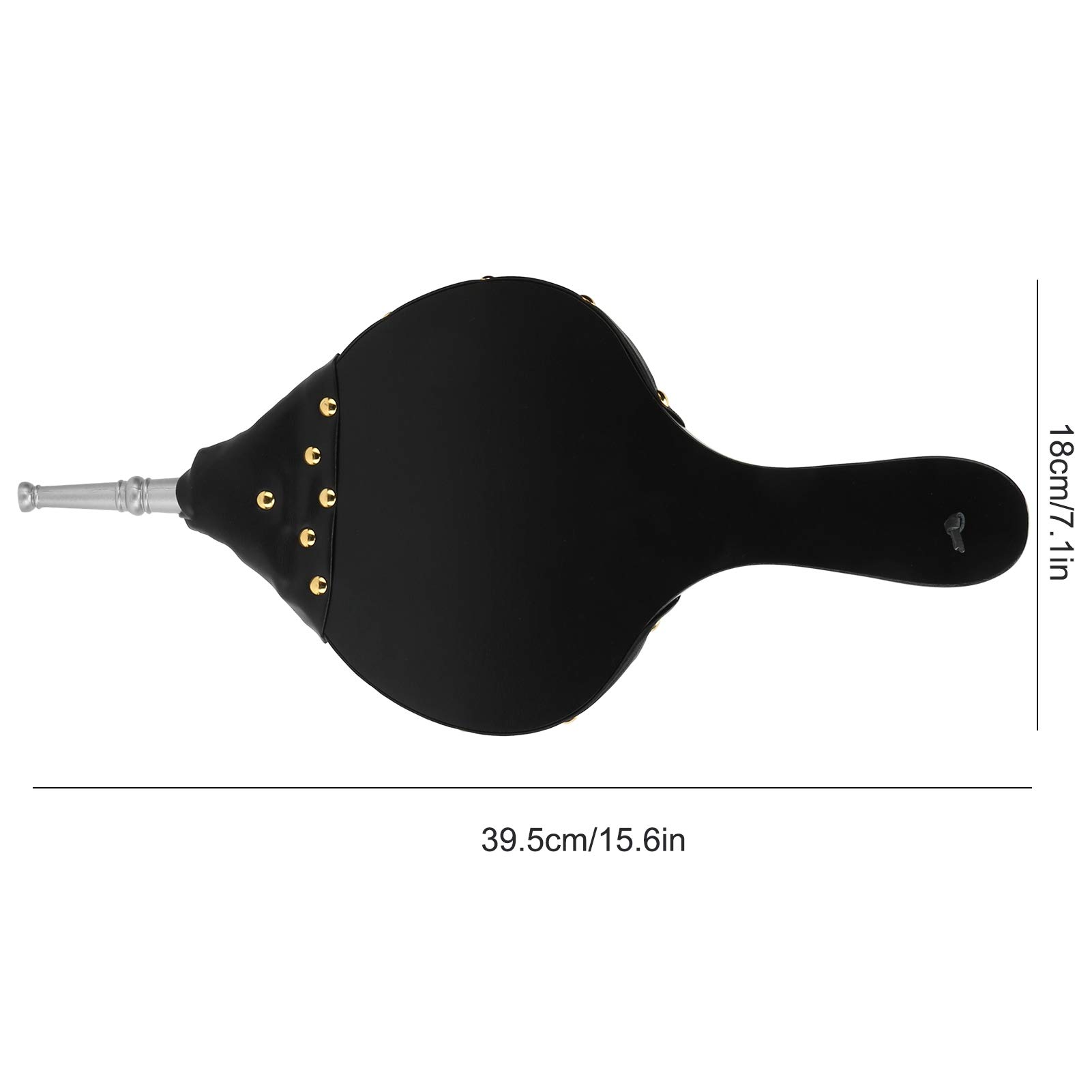 Fdit Soufflet de Cheminée, Soufflet d'air Manuel en Bois, Soufflet de Cheminée, Soufflet en Cuir, Soufflet de Feu pour Cheminées, Camping en Plein Air, Barbecue, Barbecue(Argent)
