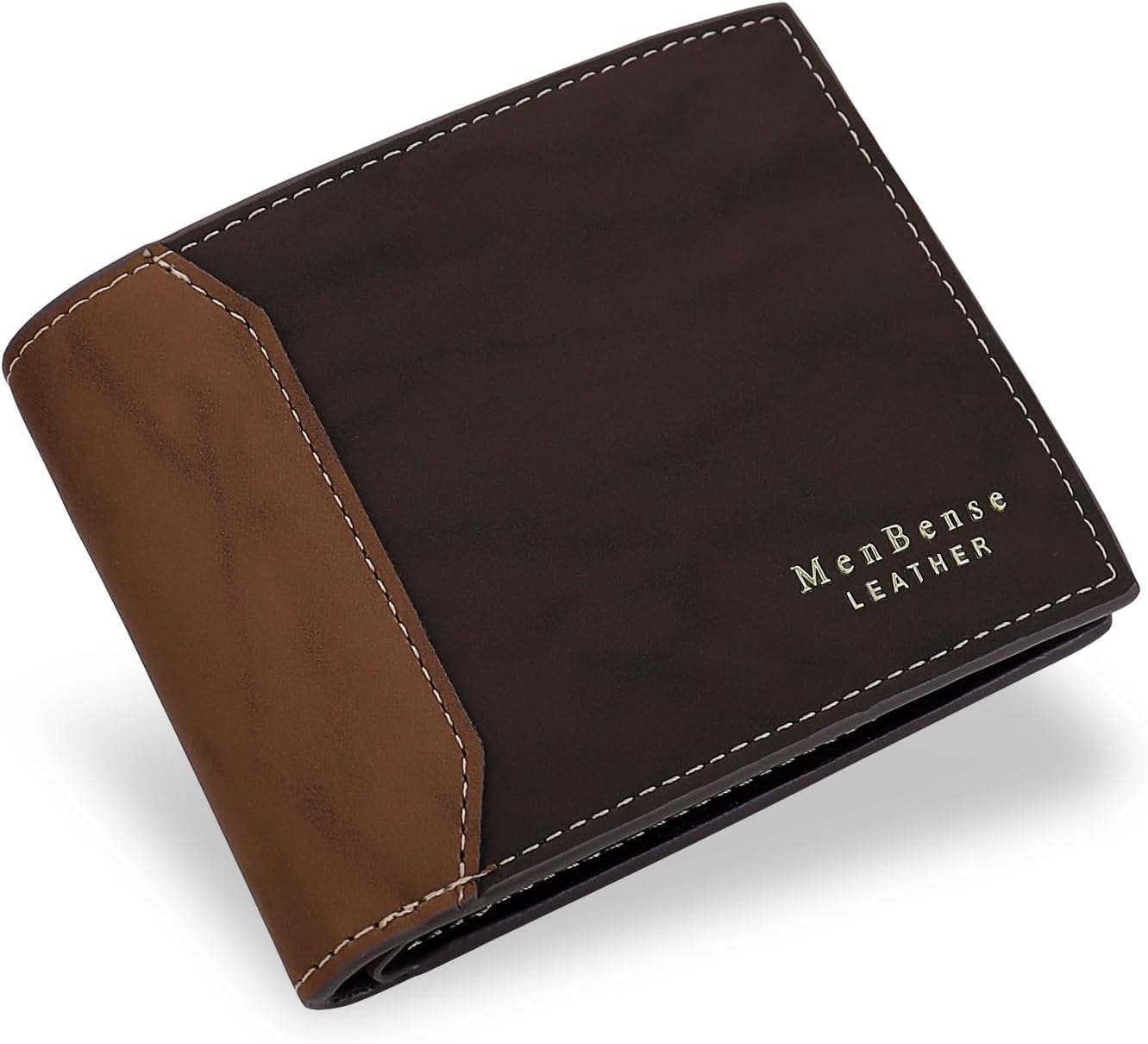 Bifold Wallets, PU Leather Wallets for Men Versatile Mens Wallet with 6 Card Slots, Card Wallet Mens Wallets for Shopping, Business, Travel, brown, Casual