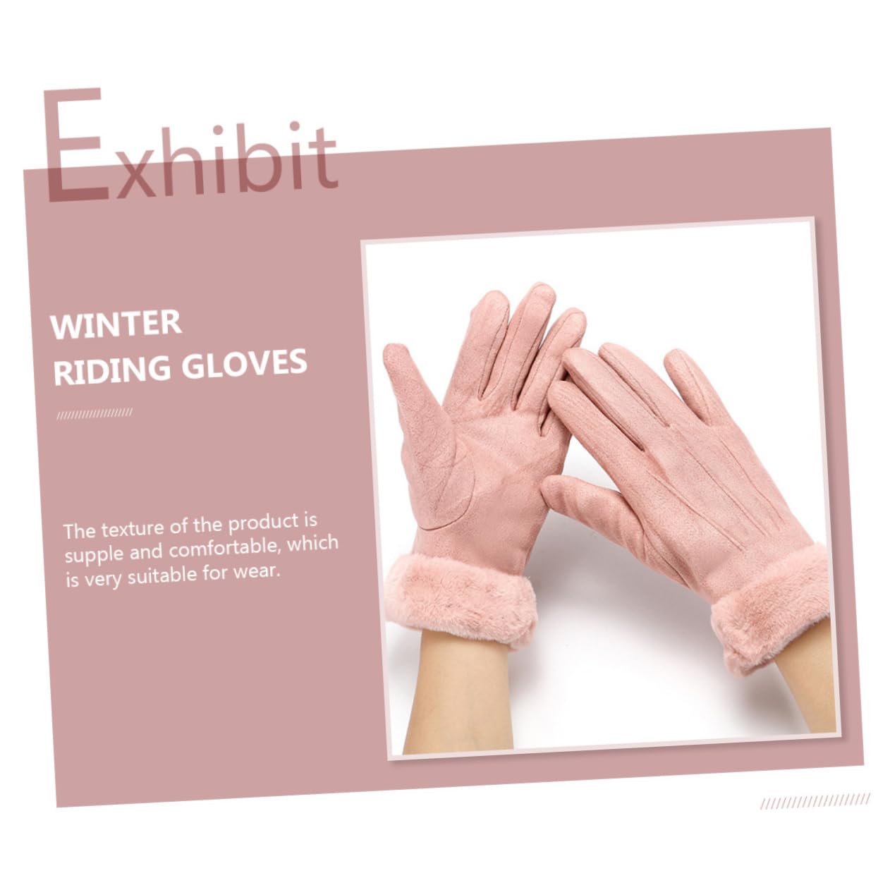 GALPADA 1pair Gloves for Women Touchscreen Skiing Riding Gloves Warm Outdoor Fingerless Design Stylish Comfortable for Cold Weather Activities