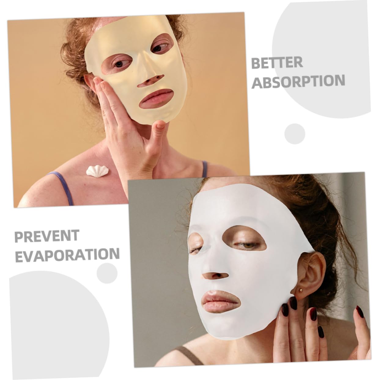 Housoutil 24 Stk Feste Abdeckung Der Gesichtsmaske Wiederverwendbare -maskenhülle -gesichtsmaske Gesichtsmaskenabdeckung Feuchtigkeitsmaske Kieselgel 3d Kosmetik