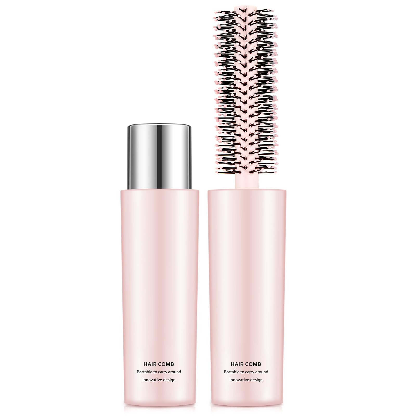 Cepillo Redondo Pelo Pequeño Viaje,DUAIU Cepillo de Viaje Pelo Portátil,Cepillo de Pelo de Viaje para Secar, Desenredar, Peluquería, Regalos para las Mujeres