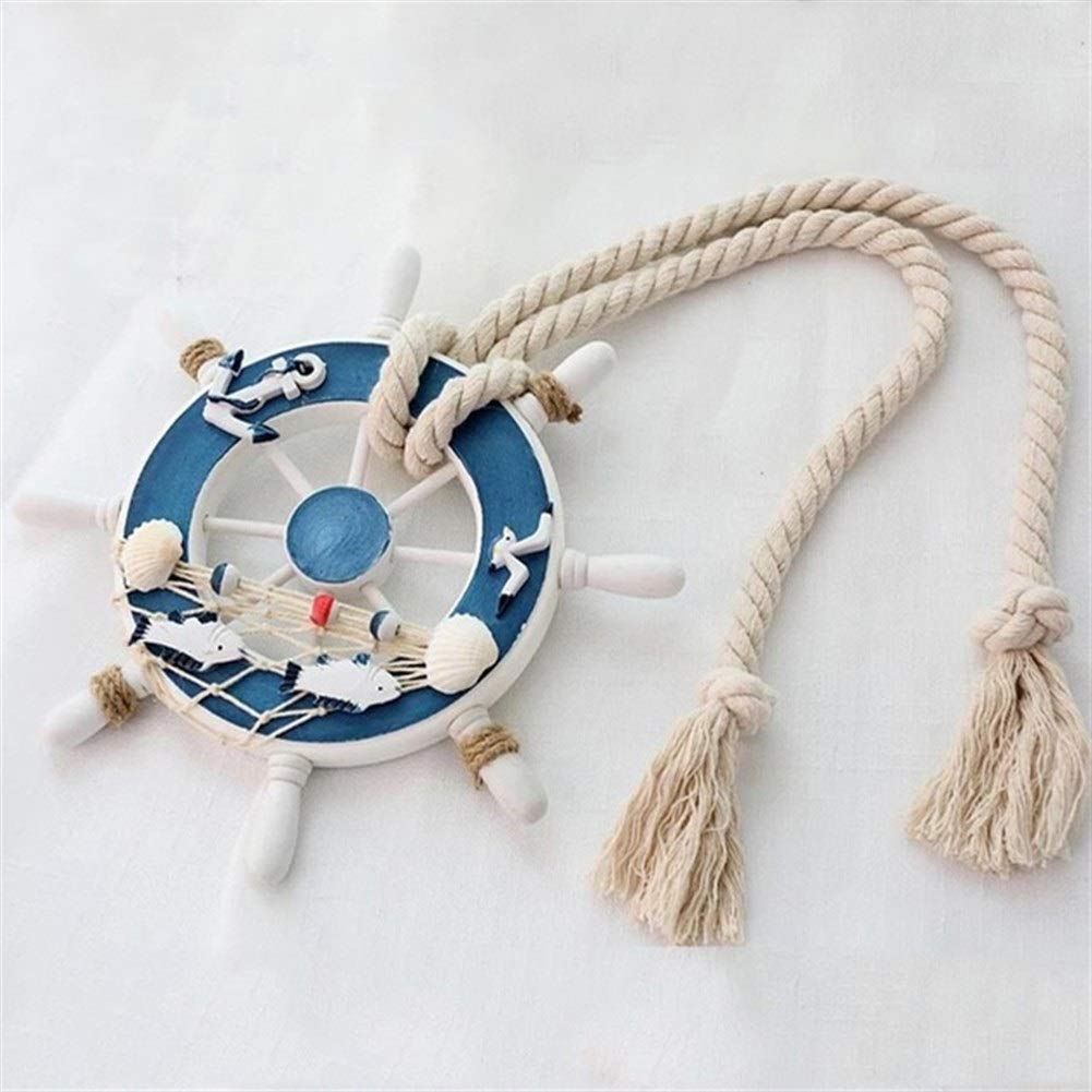 QSCTYG Curtain Tiebacks 2 PCS Rudder Wheel Curtain Tiebacks Tie Backs Holdbacks Buckle Clips Accessory Home Decor Curtain Decorative Mediterranean Style curtain tie back (Color : Curtain rudder C)