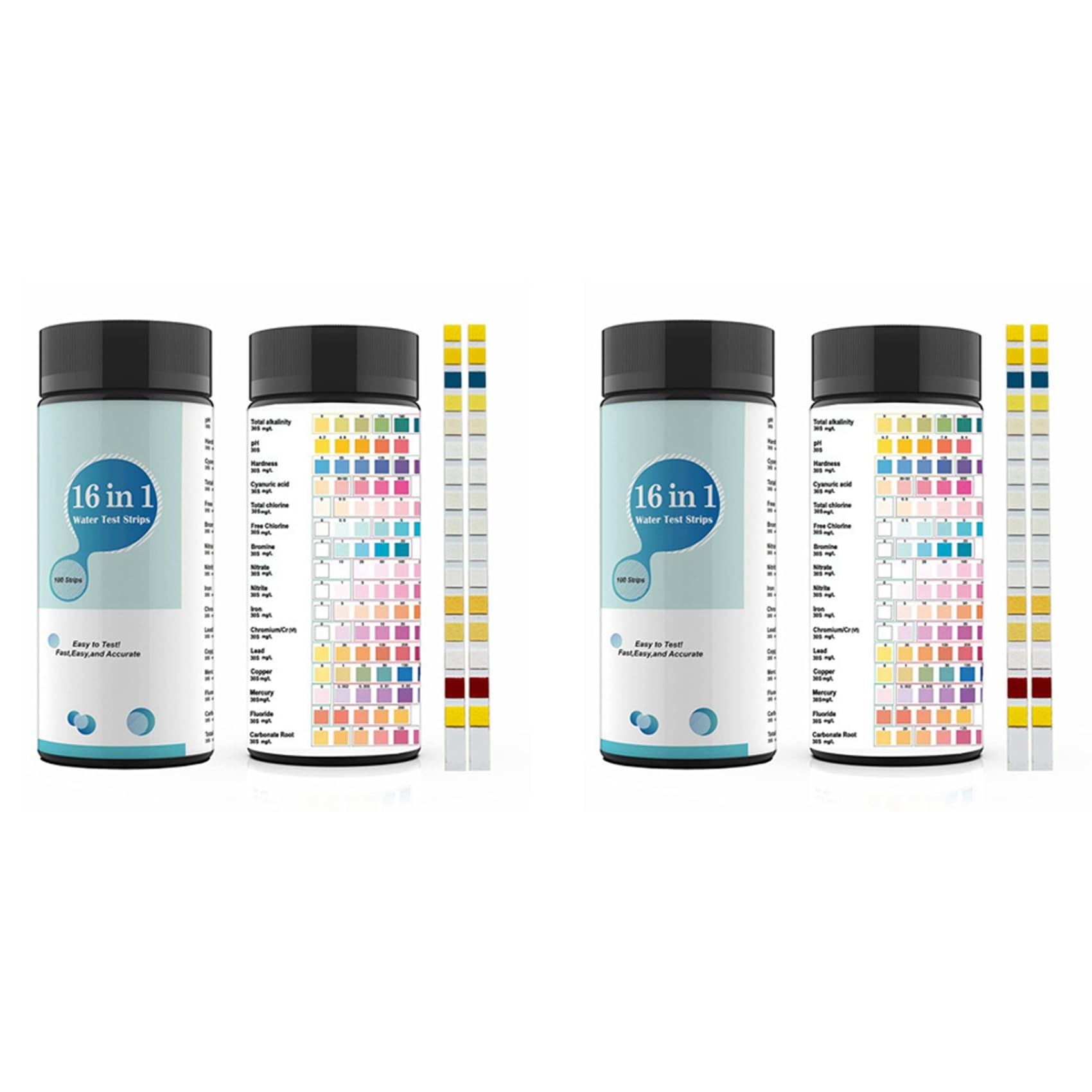 Jnchdghwa As Shown 16 In 1 Water Test Kits,200Pcs Drinking Water Testing Strips,Tap And Well Water Test Strip&Etesting For Ph,Lead,Chlorine