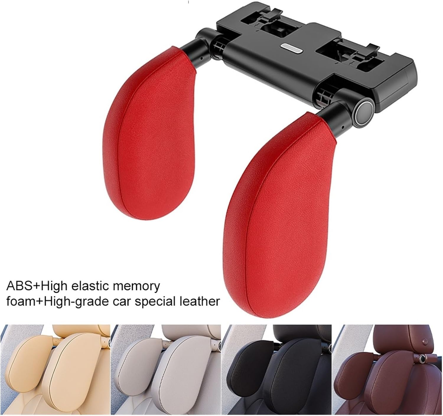Car Headrest Car Fit for Seat Headrest Pillow Adjustable Head Neck Support Detachable Head Pillow Travel Sleeping Cushion Kids Adults MP Holder Comfortable (Color : Beige)