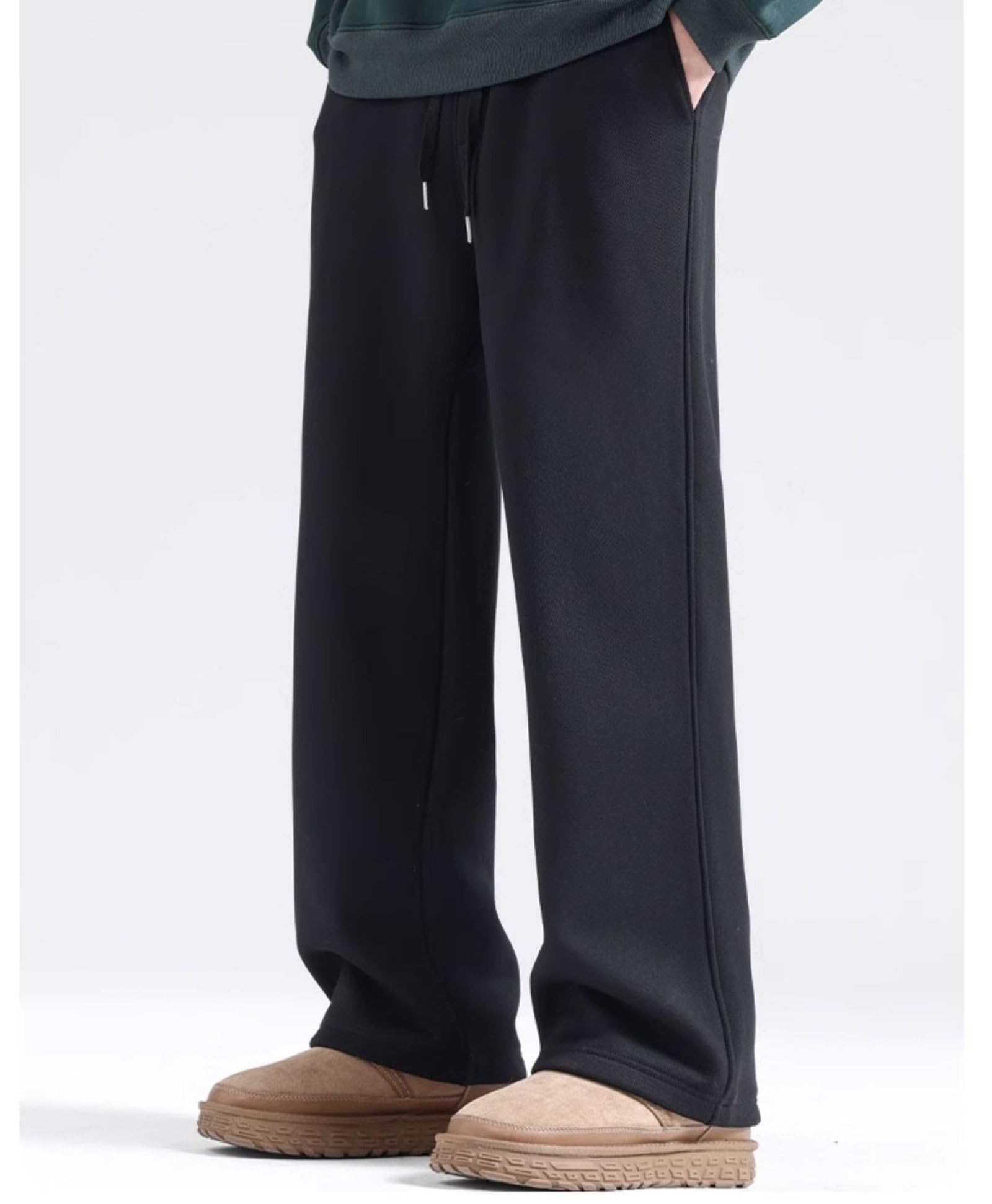 Pantaloni Dritti Estivi Per Gli Uomini Pantaloni Casual A Gamba Larga Coulisse Elastico in Vita Pantaloni Sportivi Sottili Larghi