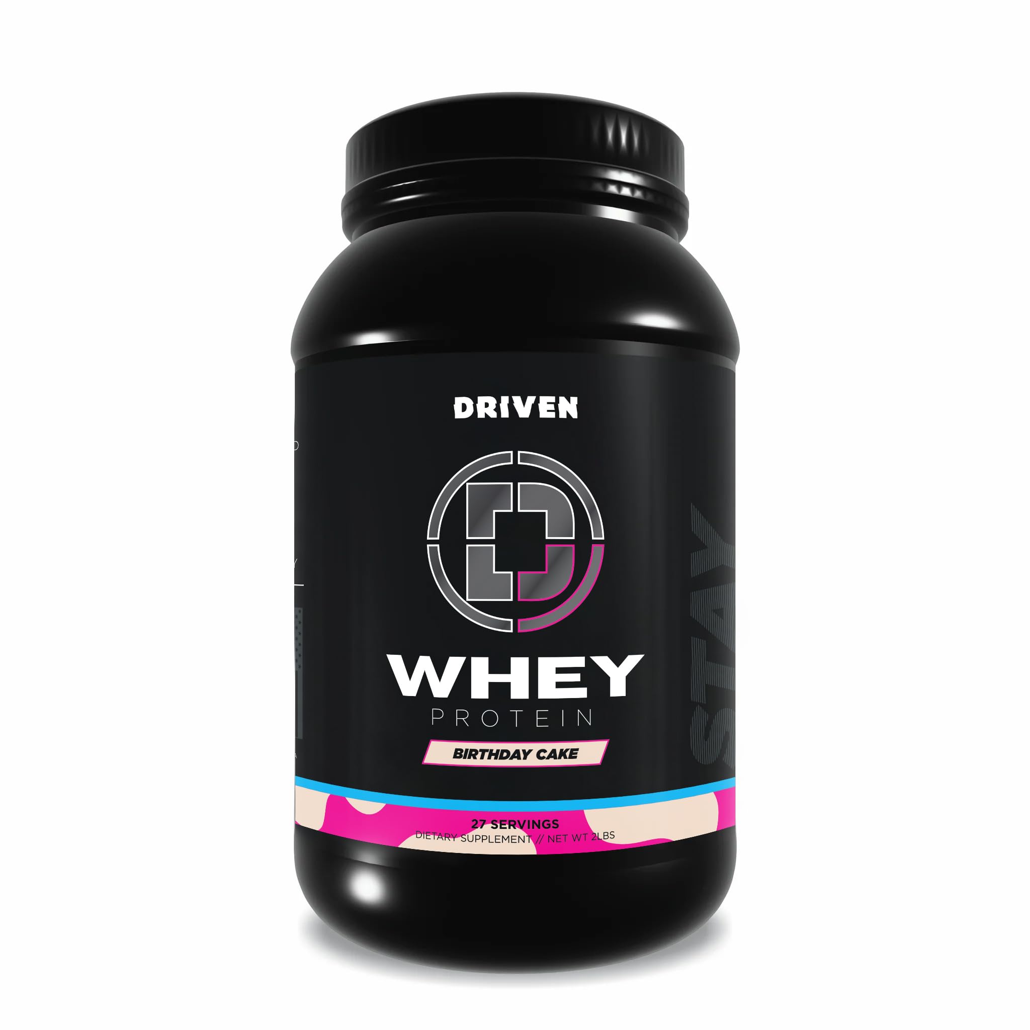 Driven WHEY- Whey Protein Powder: Delicious, Clean Protein Shake- Improve Muscle Recovery with 23 Grams of Protein with Added BCAA and Digestive