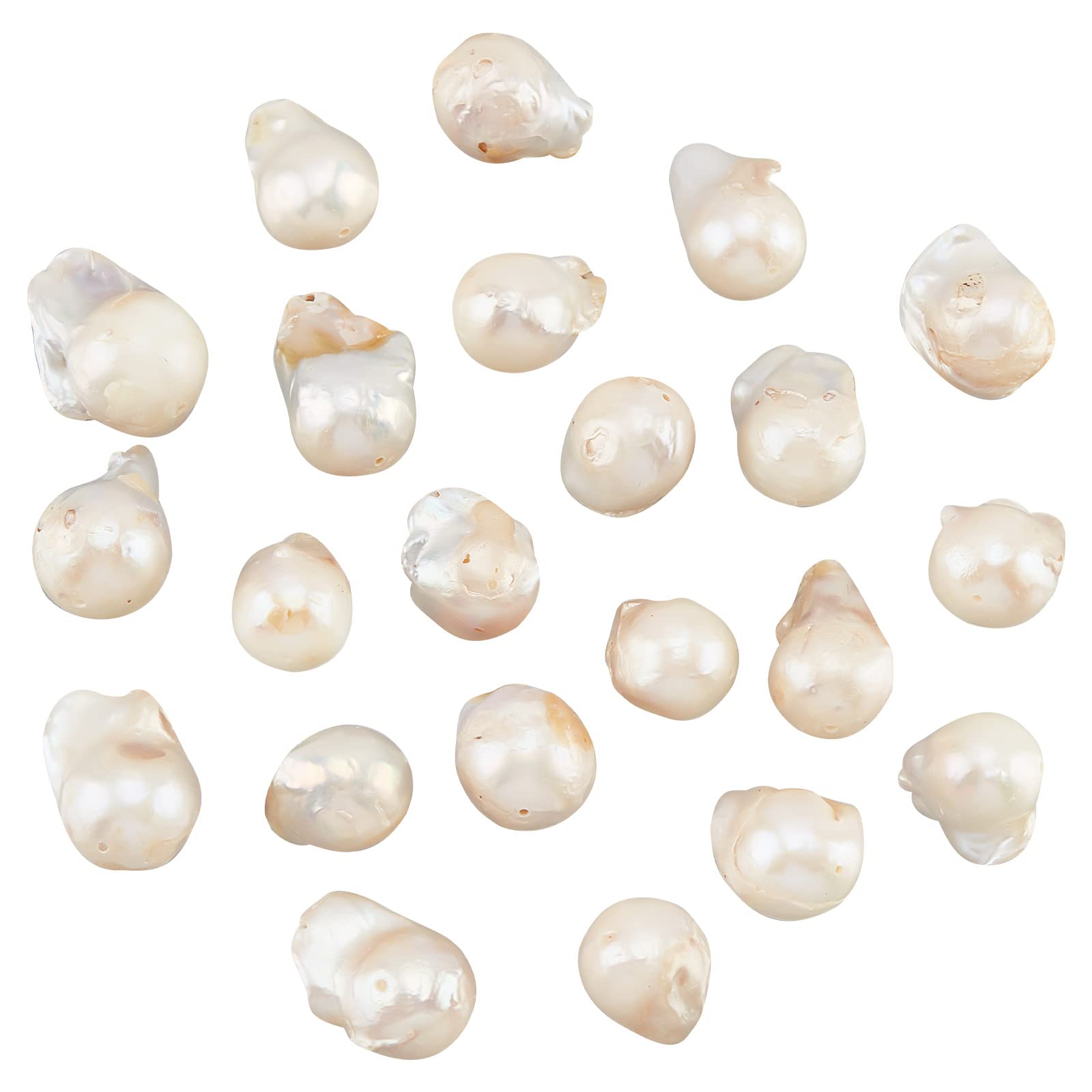 30 Ciondoli Perle Acqua Dolce Barocco | Irregolari, Per Bracciali E Collane Fai Da Te | Naturale - Foto 11