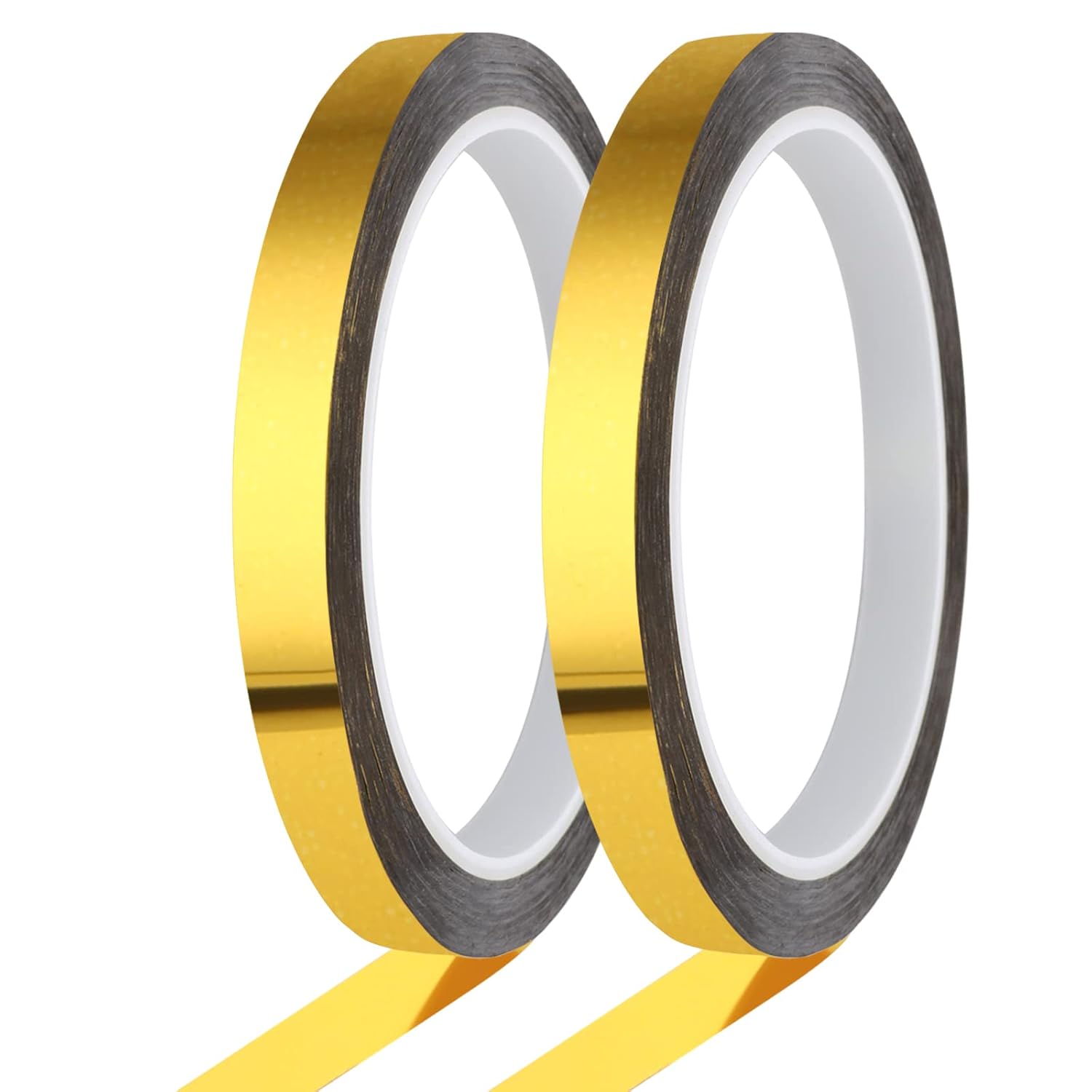 Lusofie 2 Rolls Gold Mirror Tape Gold Tape Self Adhesive Art Tape for