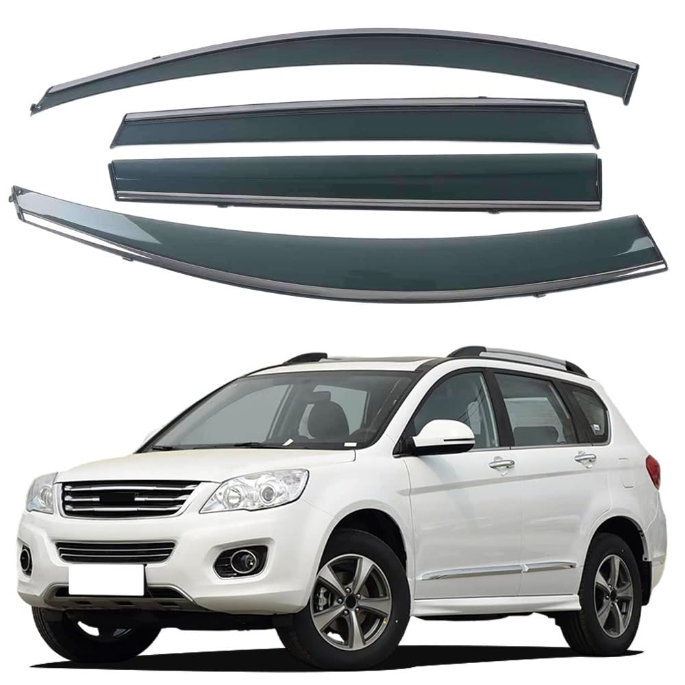 Acwyahso Rain Guards Wind Deflectors for Haval H6 Sport/Haval M6 11-16, 4Pcs Vent Visors, Allows Fresh Air & Keeps Rain Out, No-Drill Install