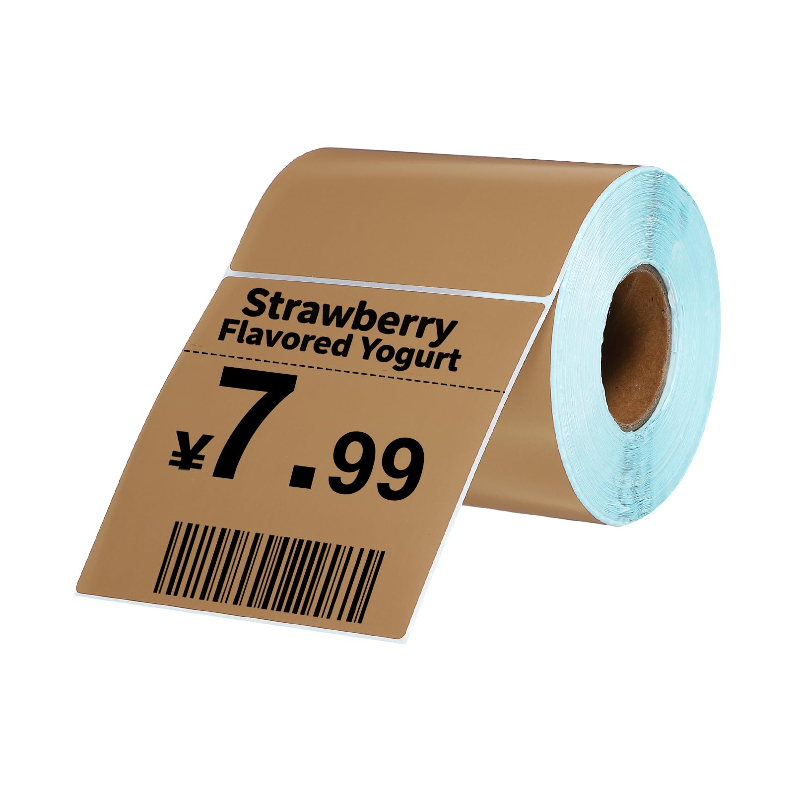PATIKIL 500 Etichette Termiche, 3.94x3.94 Pollici Etichette Stampante Termica Adesive Etichette Autoadesive Rotolo Carta Piccolo Rettangolo Per Stampante Etichetta trasporto, Marrone