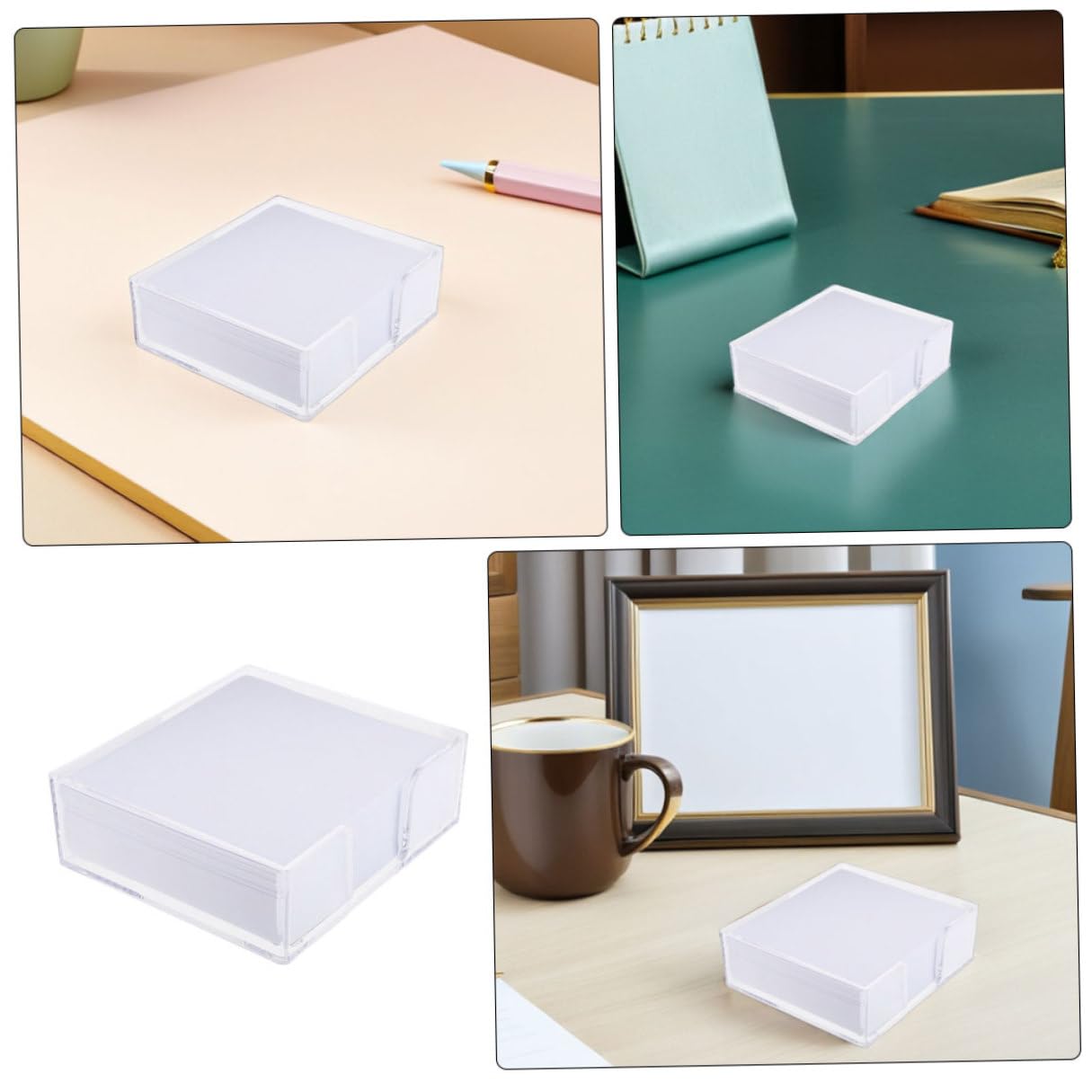Blanko Notizpapier mit Transparentem Spenderbox Praktische Zettelbox für Büro und Schule Effiziente Einhand entnahme Langlebige Schreibwaren für Notizen und Erinnerungen