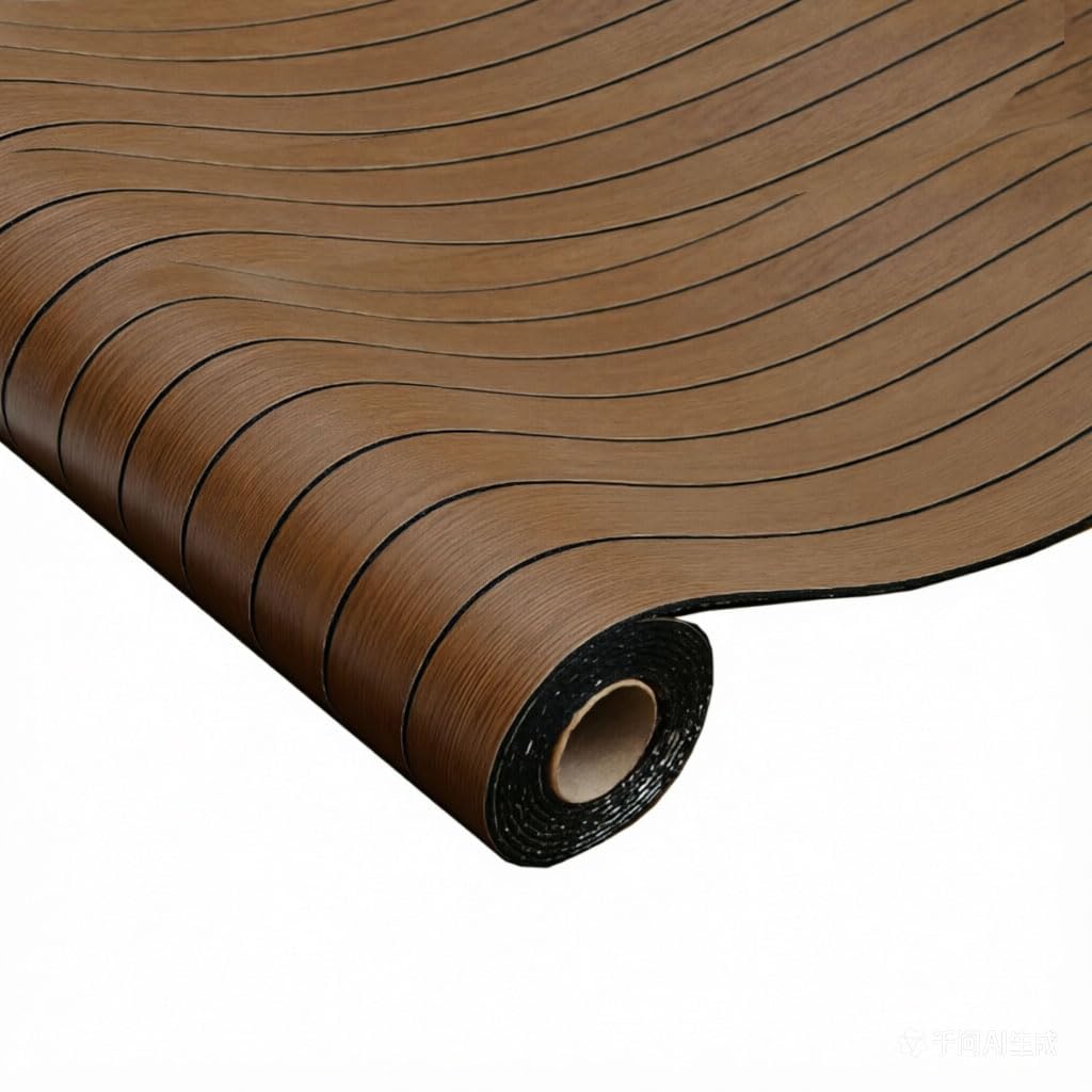 Pangboer Brown Wood Grains Slats Wall Panel 40X300cm Adhesive Vinyls Peels And Stick Wallpaper For Bathroom Kitchen Decors Peels And Stick Wallpaper