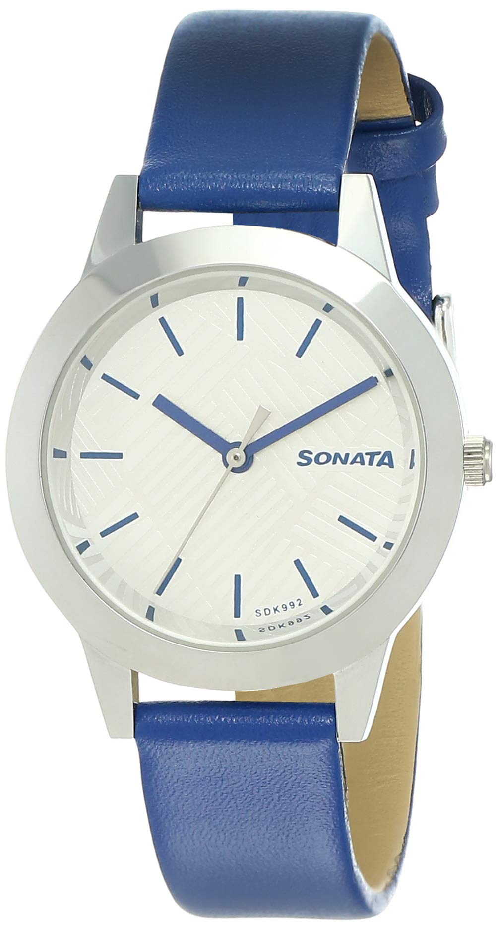 Sonata Splash White Dial Women Watch With Leather Strap-NR87019SL15 (B08J4G3YYN) Amazon Price History, Amazon Price Tracker