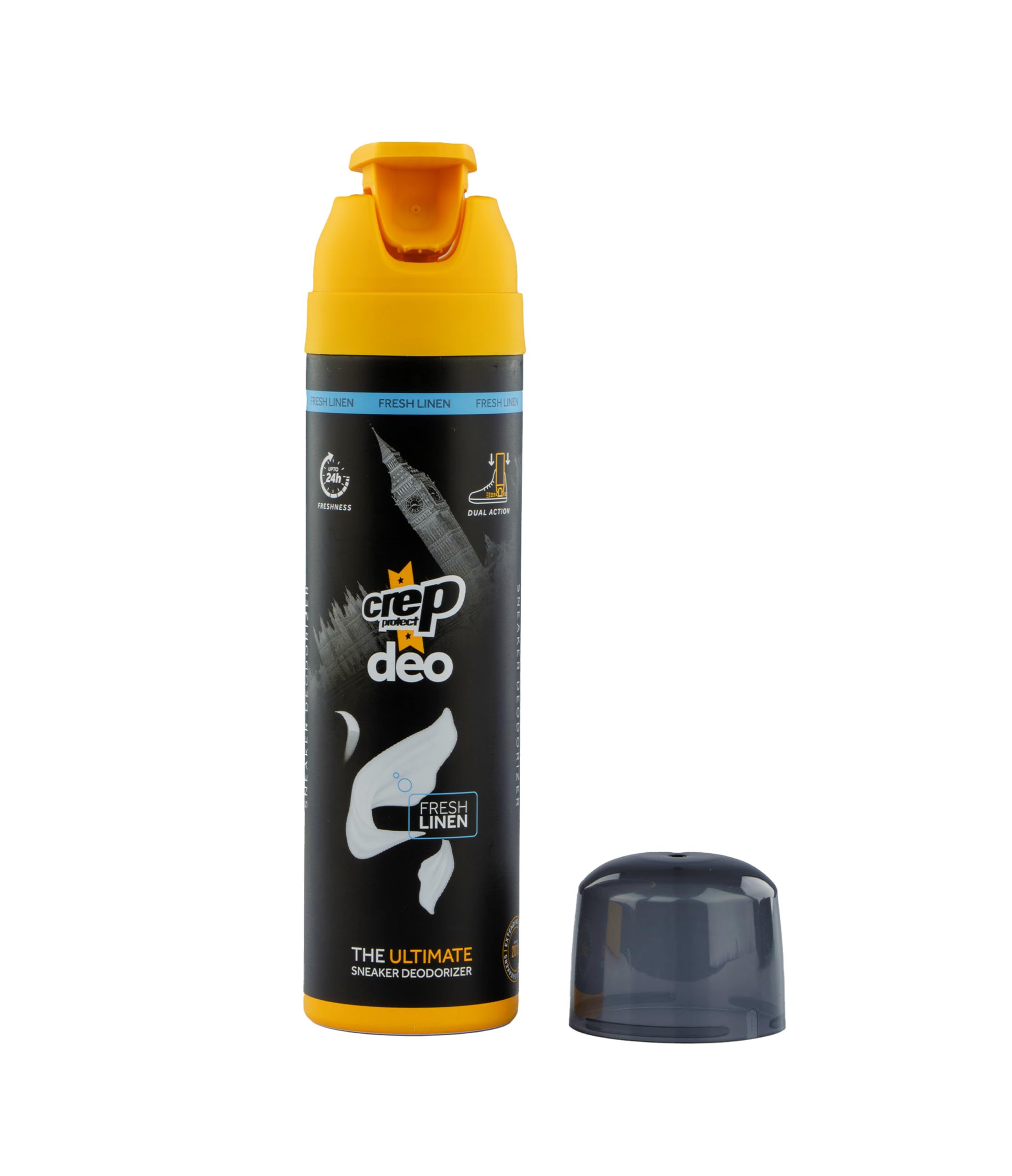 Crep Protect Shoe Deodorizer Spray - Shoe Smell Eliminator Delivers 24-Hour Odor Protection, Residue-Free Formula for All Sneakers, Refreshing Scent (Fresh Linen, 150ml) 4