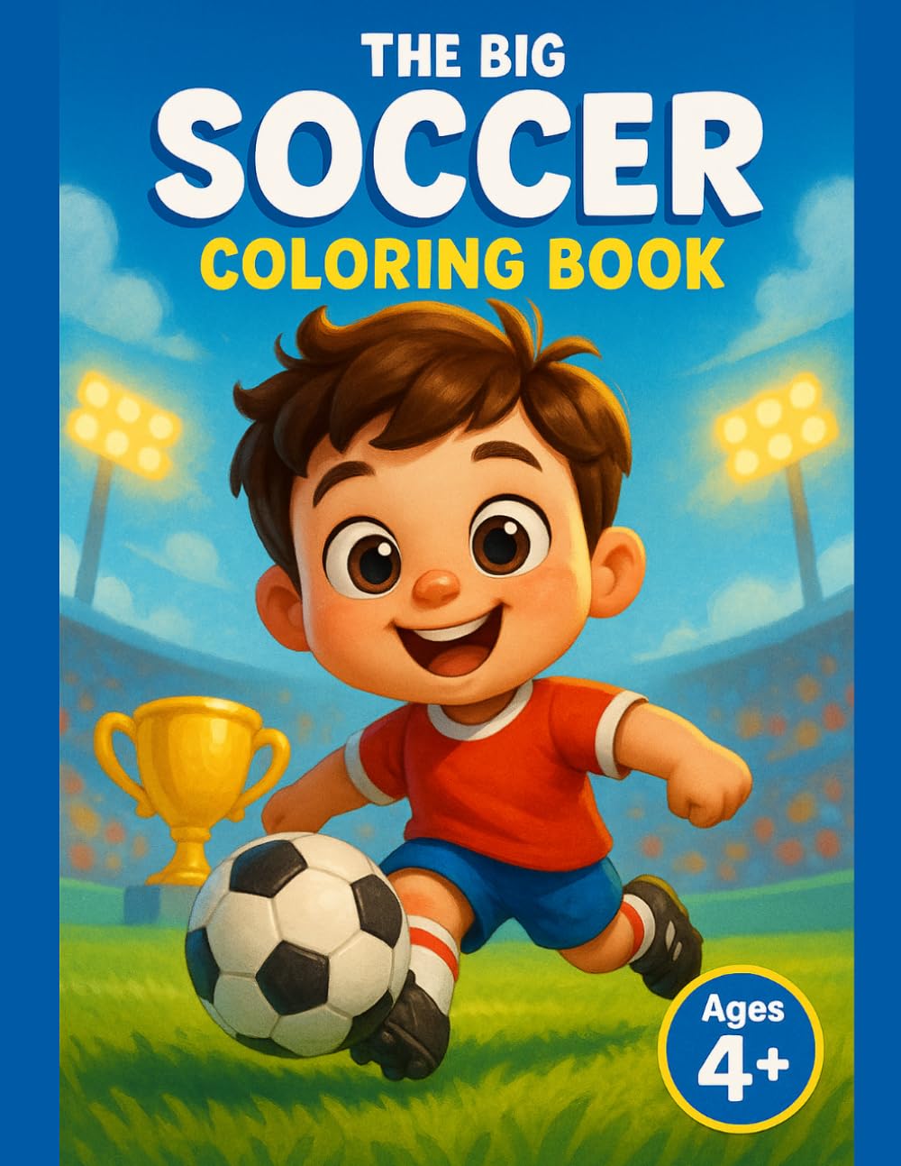 The Big Soccer Coloring Book: Ages 4+ Preschool Book with Flags Coloring Book Fun, Landmarks Coloring Book Pages, and Around the World Travel Activity for Kids
