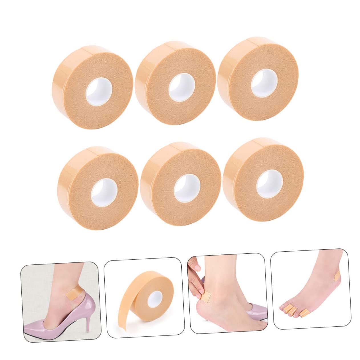 Anneome Rollen Anti-verschleiß-aufkleber Für High Heels Halloween-haarspangen Durchsichtiges Klebeband Klare Ferse Fußpflaster Blasenpolster Moleskin Fersenschutz Zehenbänder Pe-schaum