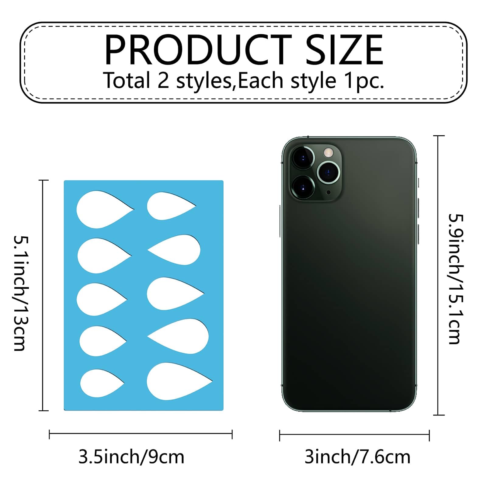 GORGECRAFT 2 Styles Jewelry Shape Template Teardrop Earring Templates Reusable Drop Acrylic Cutting Stencil for Bracelets Earrings Jewelry Making DIY Crafts Scrapbooking Art Painting 5.12x3.54inch - Image 2