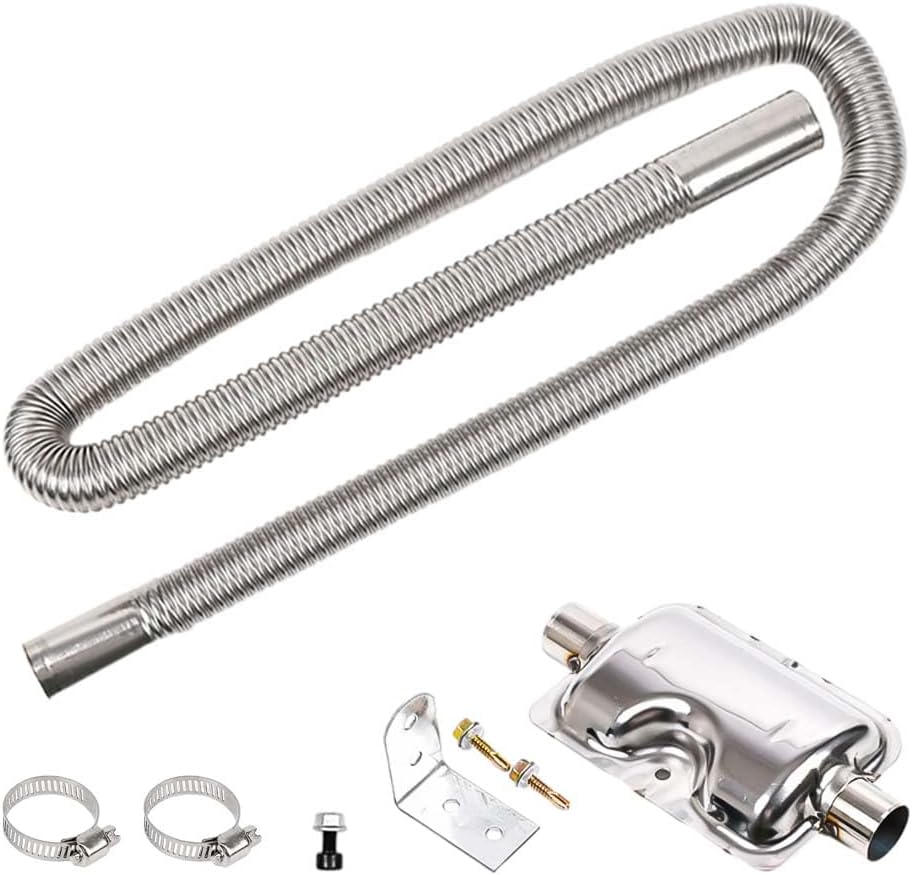 Stainless Steel Exhaust Pipe, YOTUTUN 120cm Car Parking Heater for