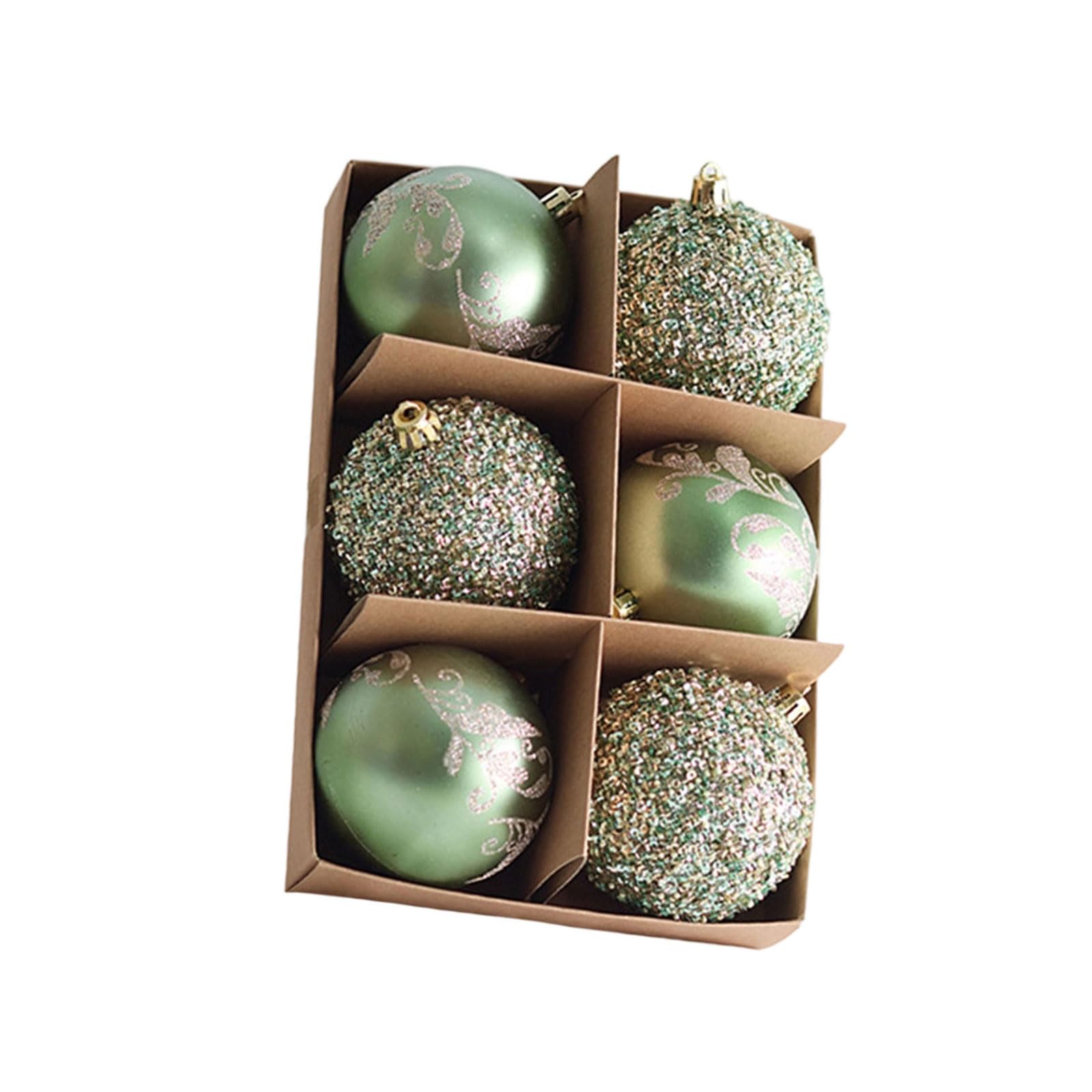 Tfaoys A Modern Christmas Decoration Spheres Stylish Pvc Festival Ccessories Decorative Holiday Ornament Green Christmas Ball Set