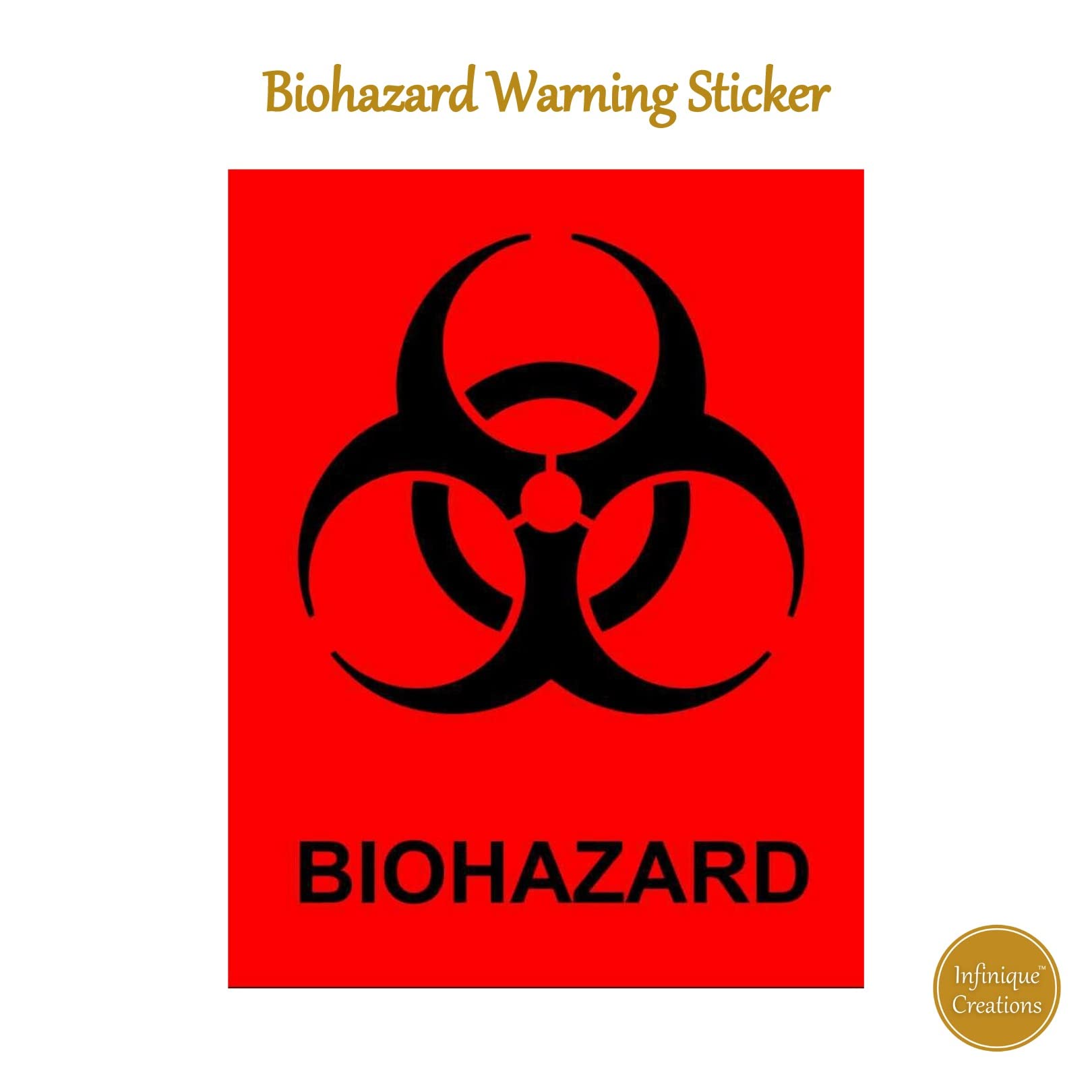 Biohazard Stickers Warning Label Vinyl Decal - 5