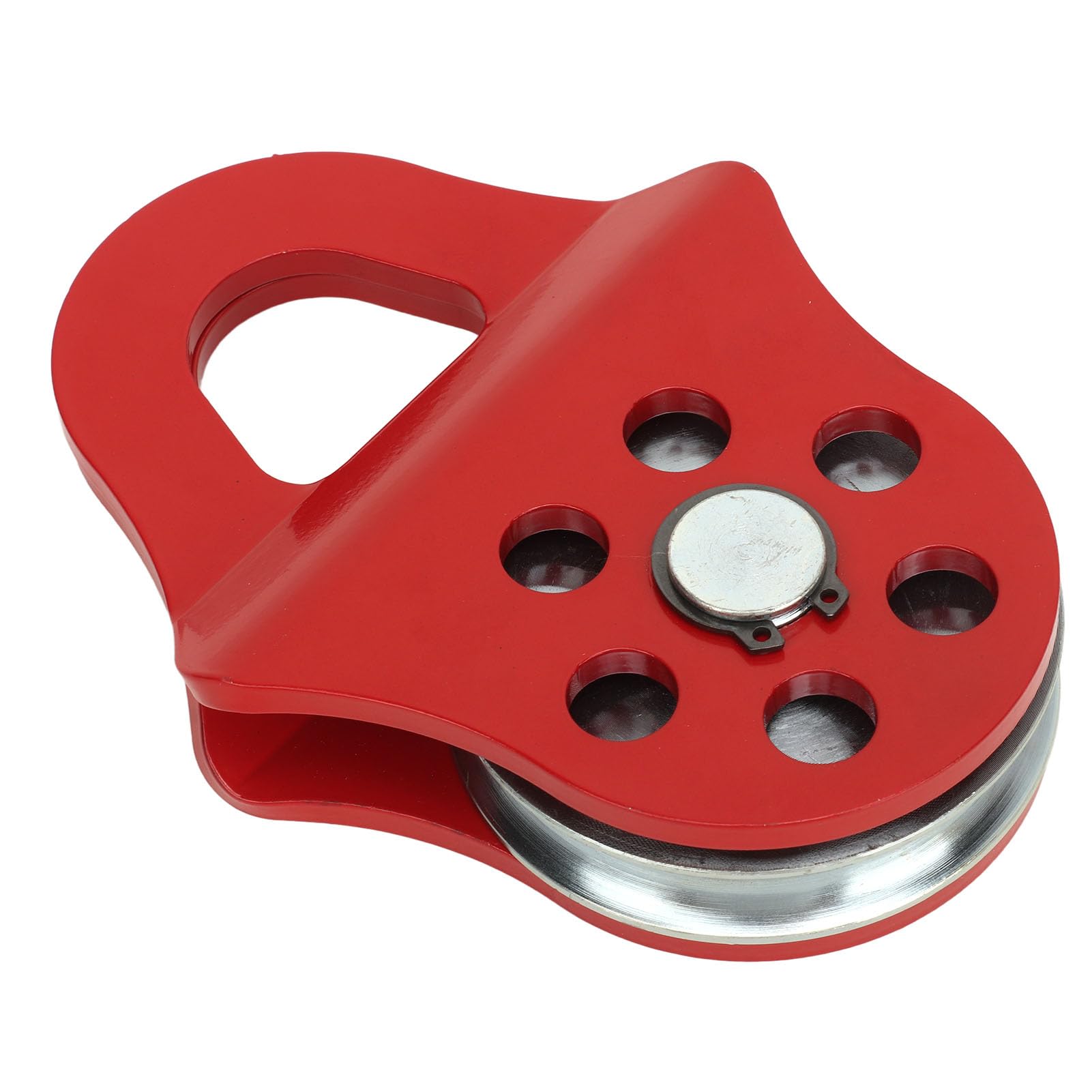 4T Load Bearing Snatch Block Towing Pulley, HeavyDuty Winch Pulley, Vibrant Red Color, Ideal for Trucks, Tractors, ATVs, and UTVs