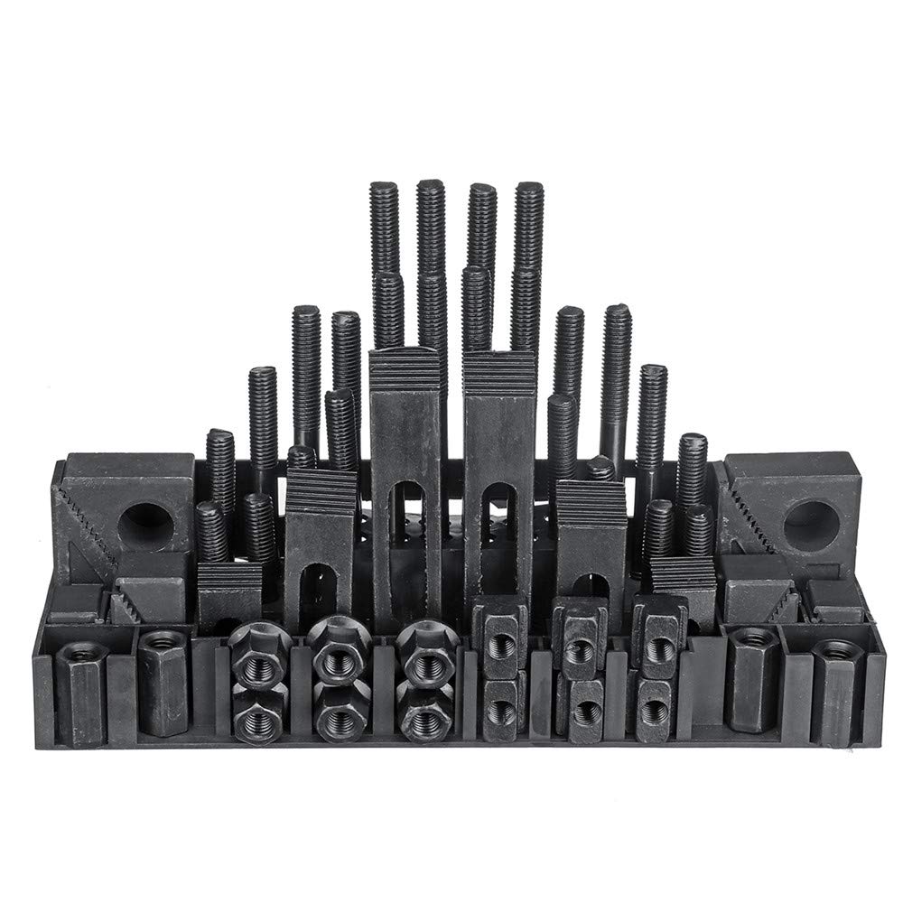 EsportsMJJ 58Pcs Di Serraggio Utensili Per Fresatura/Foratura M12 Borchie 14Mm Slot Blocco Step Set