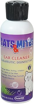 Cats n Mite Ear Cleanser Wash for Cats & Kittens with Itchy Ears - 4.0 oz