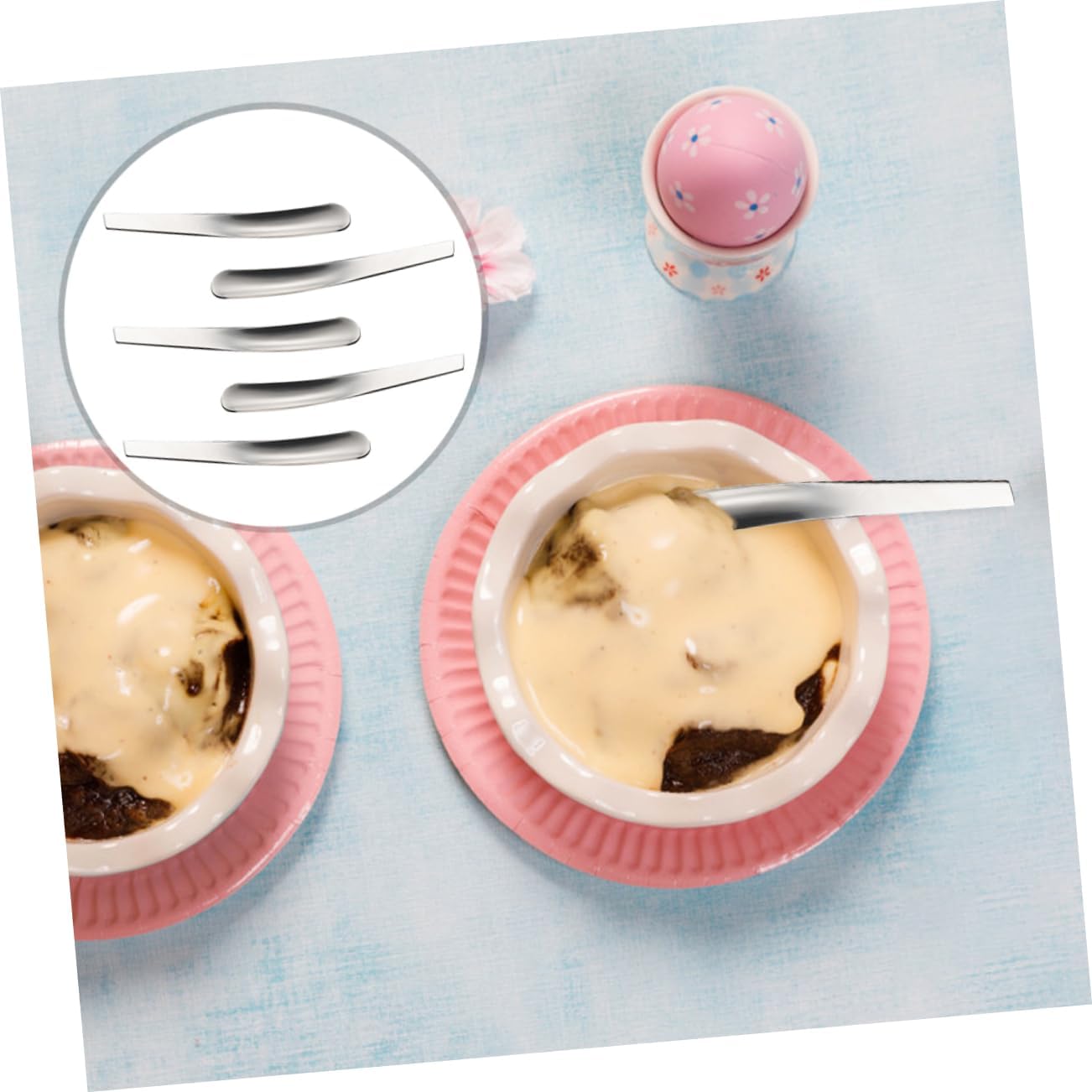 ABOOFAN 3sets Stainless Steel Egg Spoons Breakfast Serving Spoons Kitchen Utensils for Home Dessert Shop Shop Hotel Use 5pcs*3