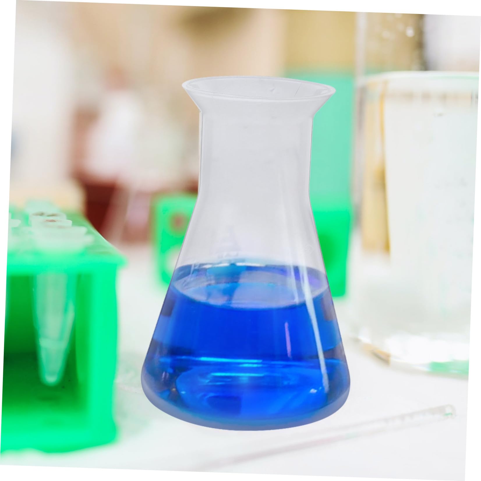 SOLUSTRE 18stücke Teiliges Erlenmeyer-kolben Aus Kunststoff Für Laboranwendungen Präzise Messskala Für Chemische Experimente Langlebig Und Zuverlässig