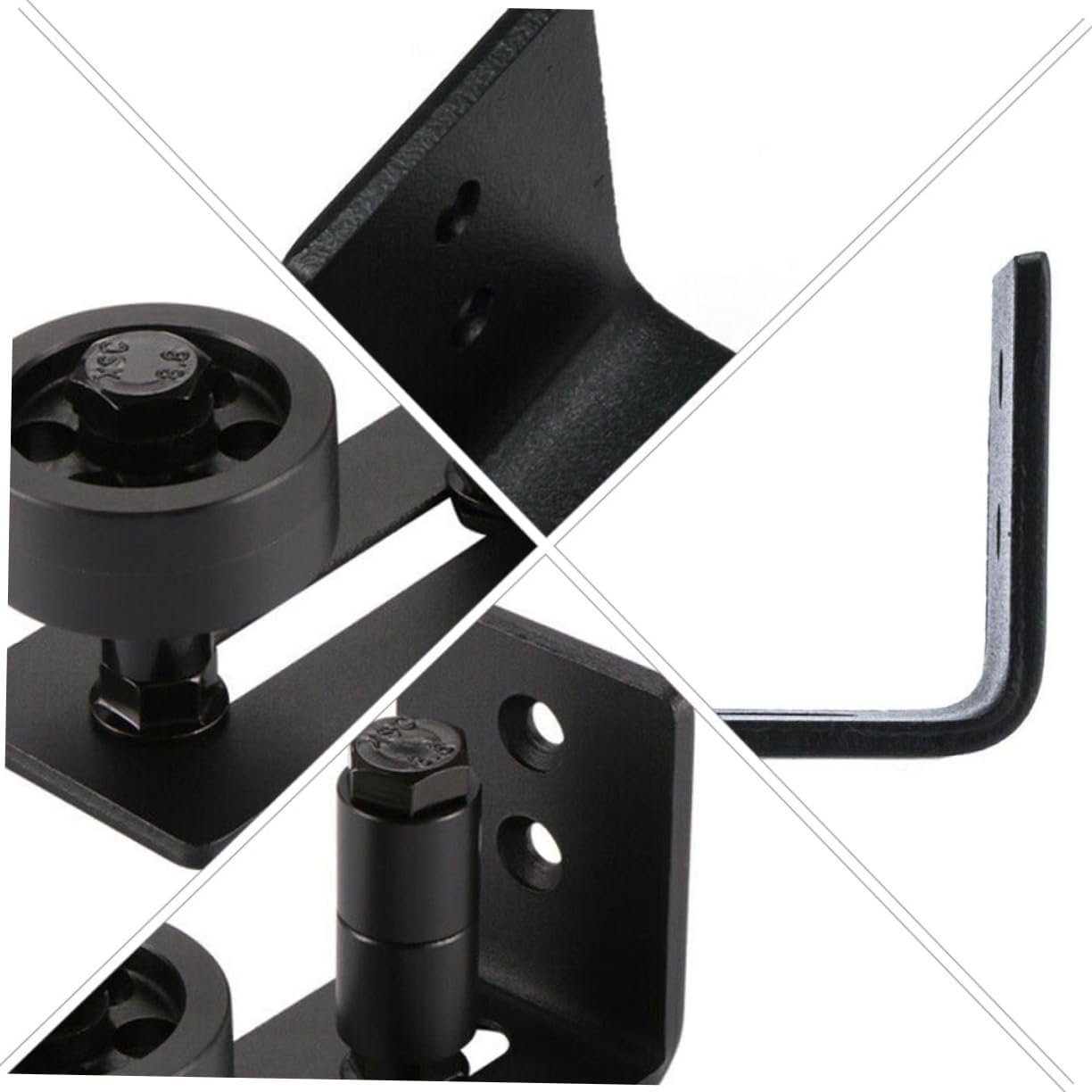 IWOWHERO Carbon Steel Bottom Floor Guide Flush Design Barn Door Floor Guide Longevity