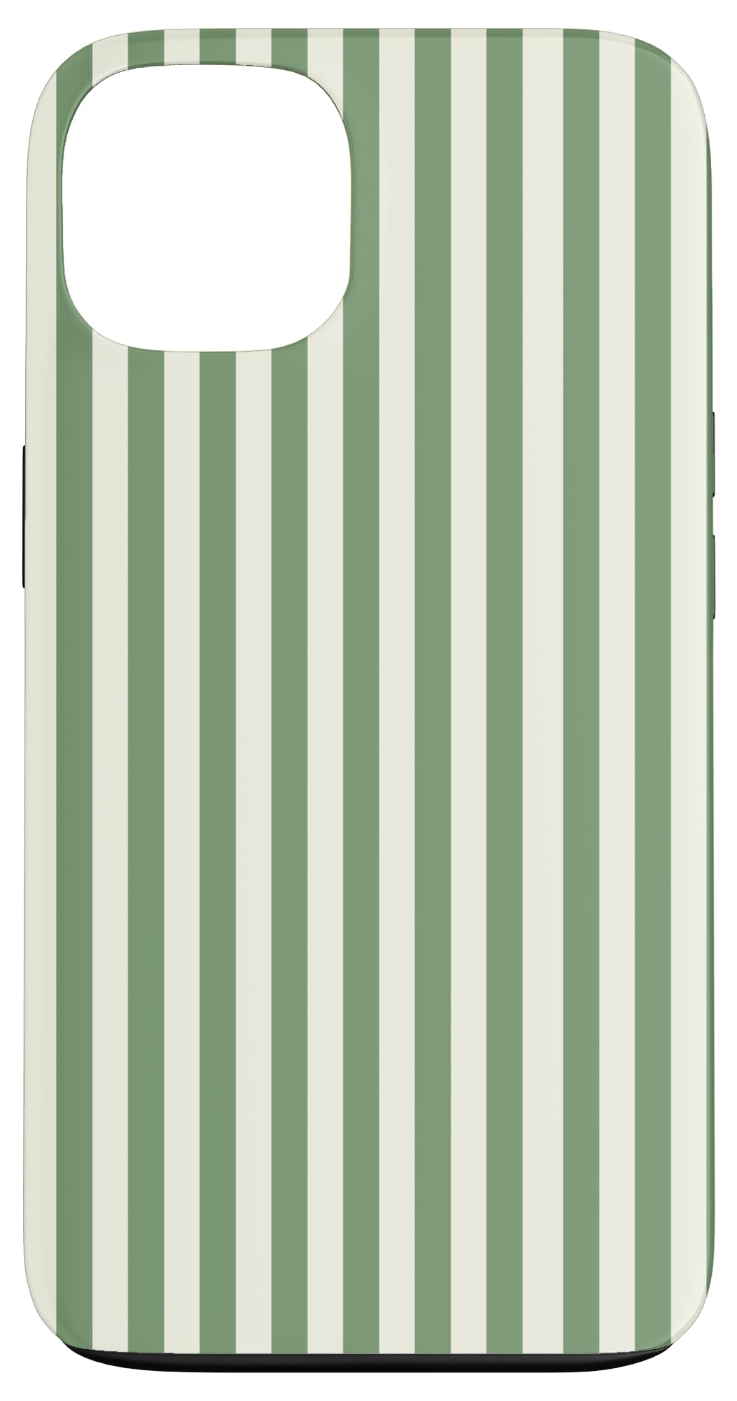 Cream and Green Stripes Geometric Vertical Lines Pattern Case for iPhone 13