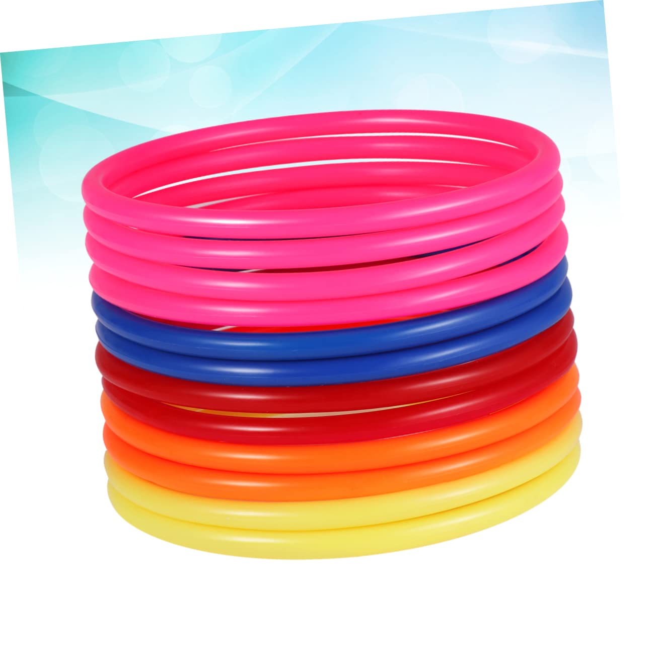 BCOATH Plastic Ring Toys for Boys and Girls 32pcs Toss Rings Bottle Toss Carnival Game Props Educational Exercise Outdoor Boys and Girls Play Random