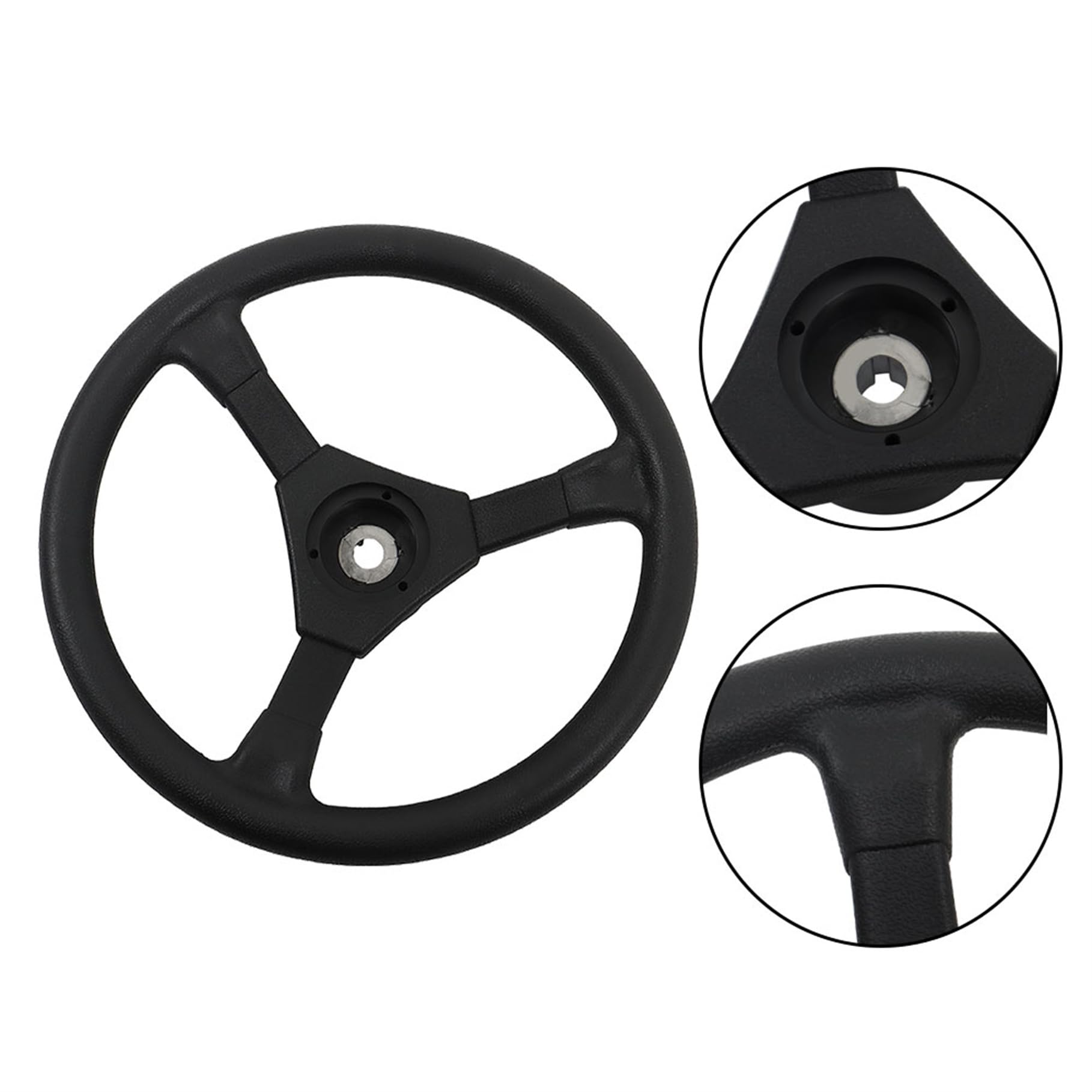 TJHSM 12 Feet Boat Rotary Steering System Outboard Kit with 13.5 Inch Steering Wheel Replacement for Yachts Fishing Boats