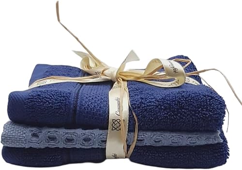 Miniatura 8 de CASASOFTÉ Toallas de cocina turcas paquete de 3 2 mini toalla de rizo  1 mini toalla de gofre 12 x 12 pulgadas toallas de mano para baño toallas de