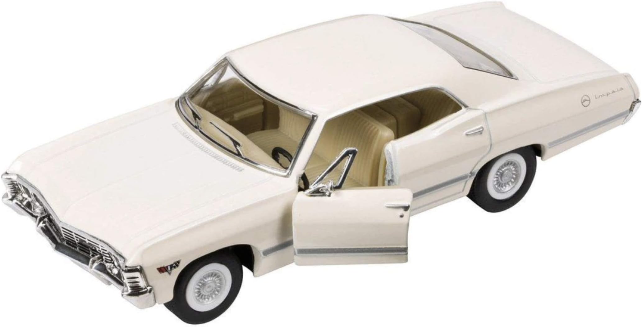1/43 Scale Model Compatible with Chevrolet Impala 1967 (White)