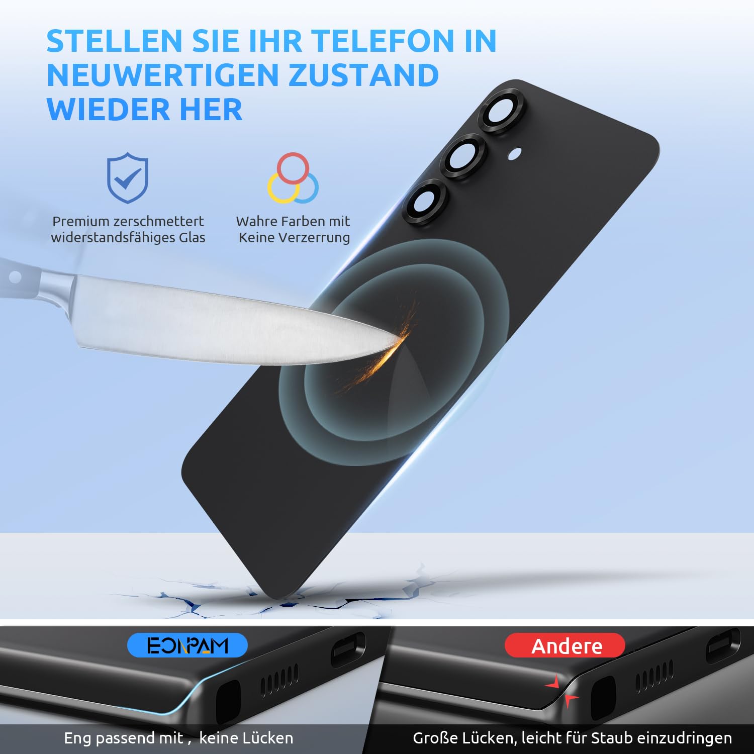 Akkudeckel für Samsung Galaxy S25 S931 Dunkelblau