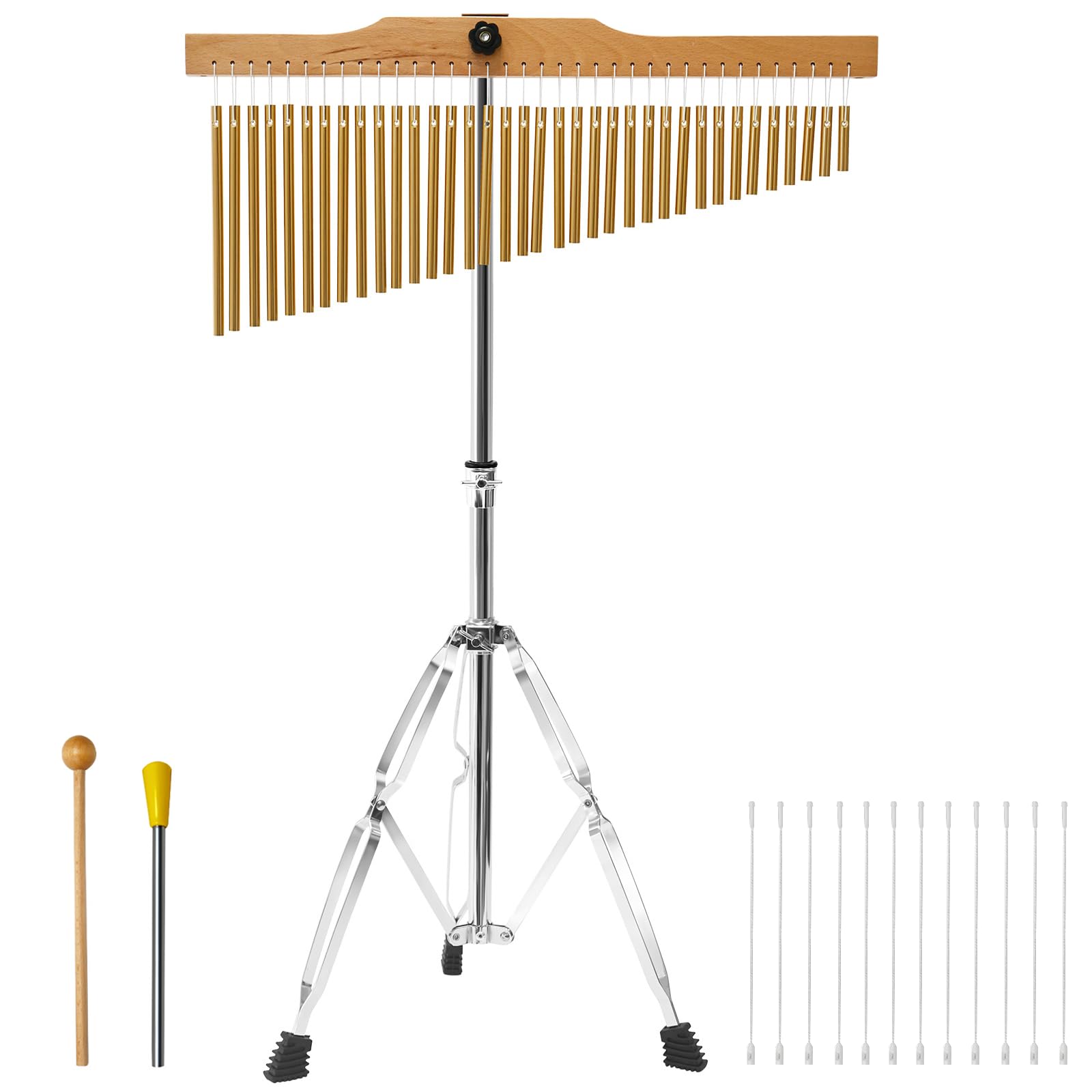 Carillon a 36 barre 36 note a fila singola con supporto regolabile da 2,5 a 1,2 m, strumento a percussione musicale per orchestre cori, aule e bande della chiesa