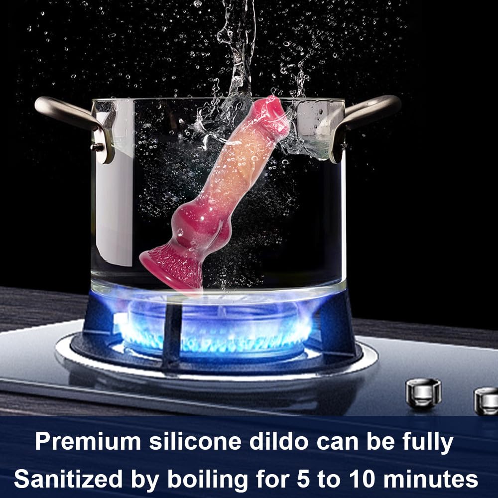 7.7inch Realistic Beginner Dildo, Alien Wolf Dildo Suction Silicone Small Anal Fantasy Toy for Beginners Women and Men Couples: S