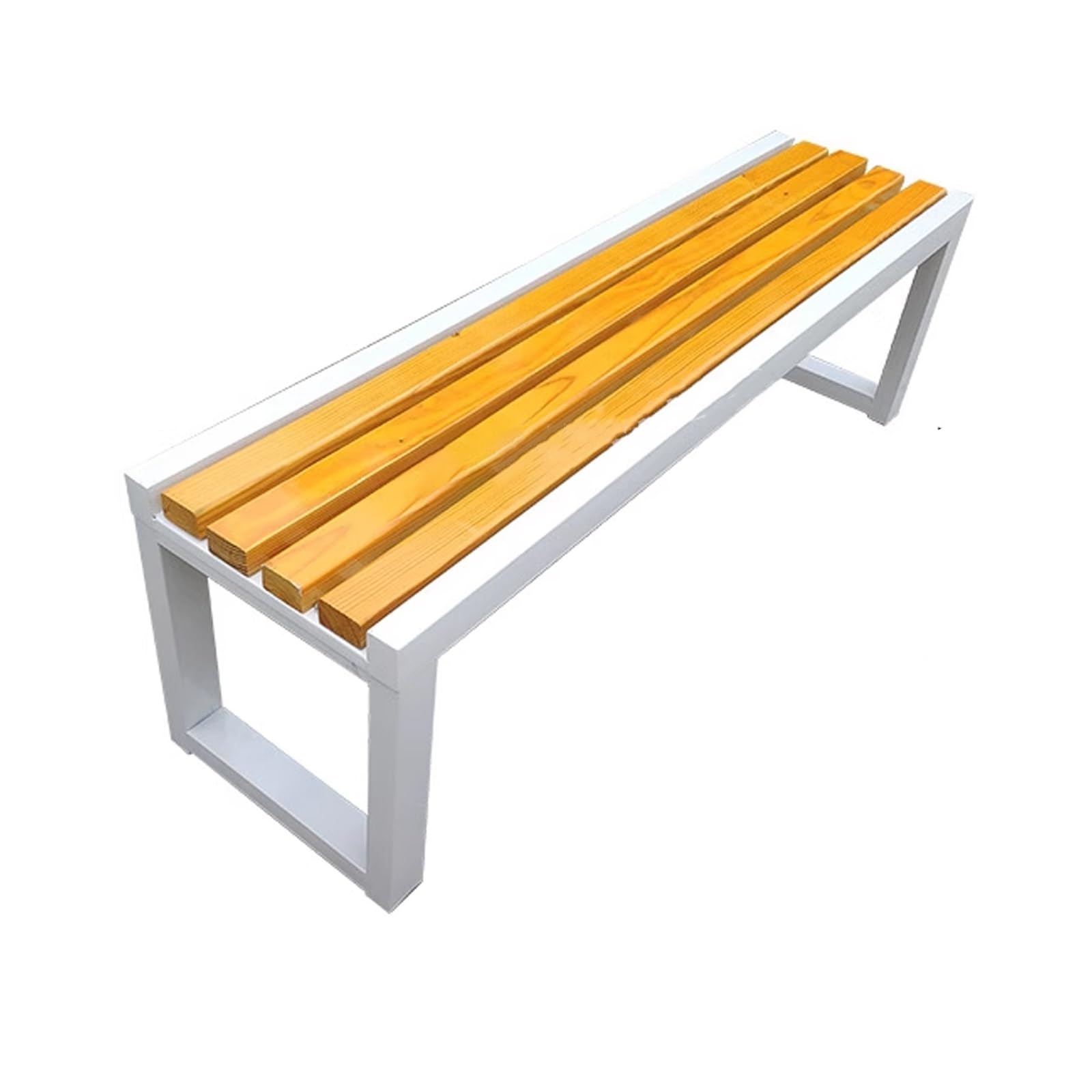 Banco de jardín exterior duradero contra intemperie de madera
