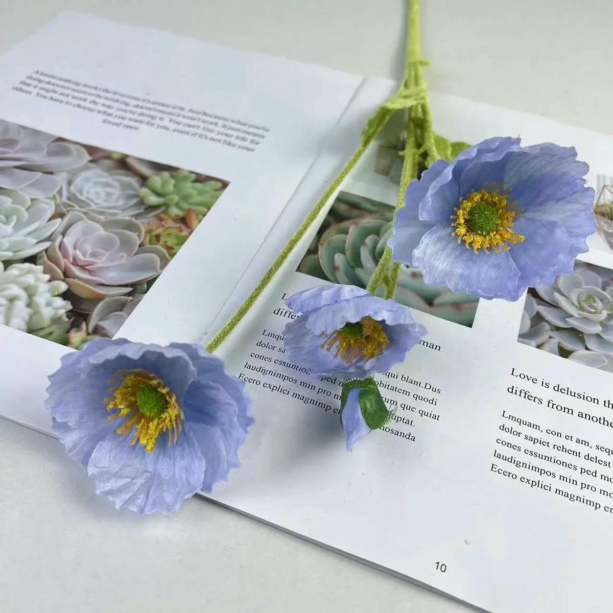 CVJdfhRE fake flowers， Artificial Flowers Bouquet Silk Fake For Home Decor Garden Marriage Party Wedding Decoration DIY Vase Accessories(Blue)