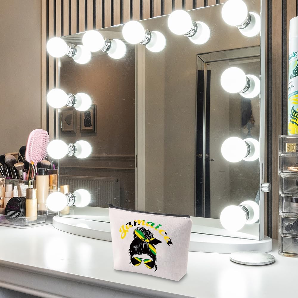 TGBJE Jamaican Flag Cosmetic Bag Jamaica Vacation Travel Makeup Bag Jamaican Souvenirs Gift Toiletry Zipper Pouch (Jamaica Bag) - Image 3