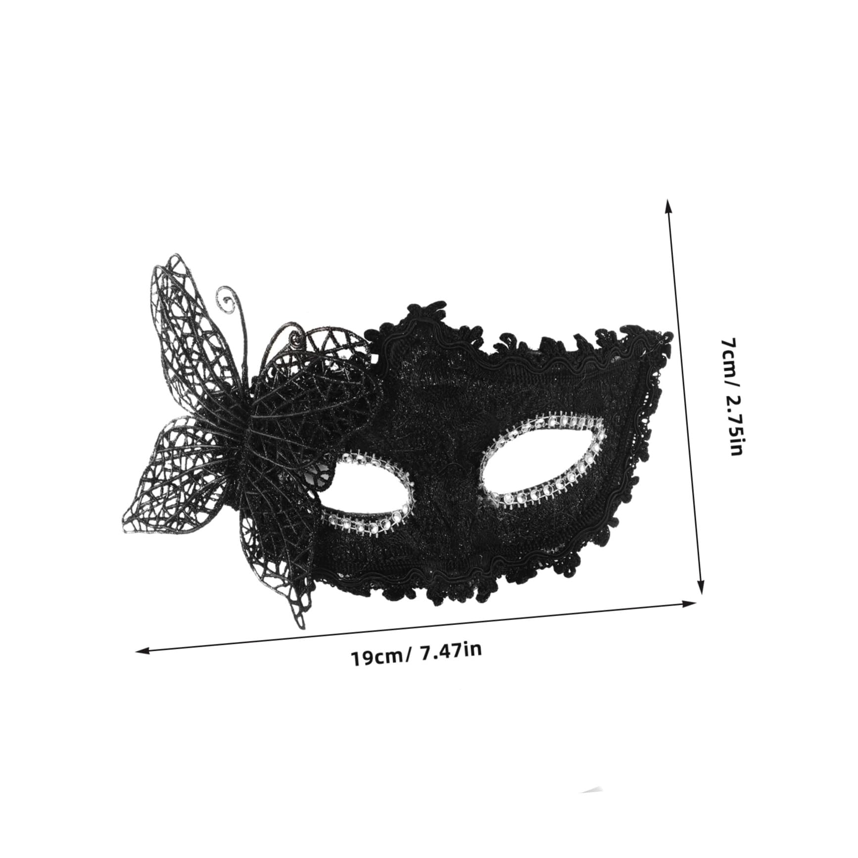 TOGEVAL Women's Masquerade Mask Carnival Style Half Face Butterfly Decor for Parties