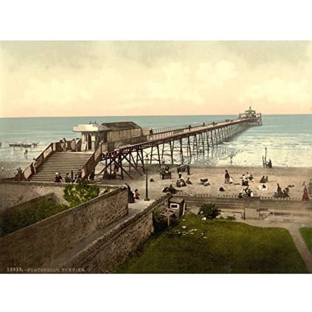 Artery8 Portobello Pier Edinburgh Photomechrome Unframed Wall Art Print Poster Home Decor Premium