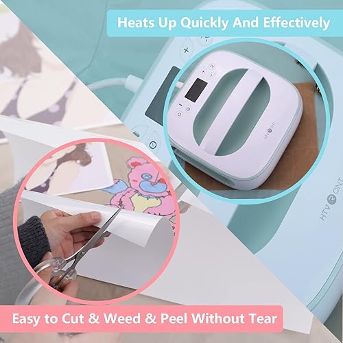 Miniatura 5 de HTVRONT Sublimación HTV para tela oscuratela clara, vinilo de sublimación brillante de 12 pulgadas x 5 pies, espacios en blanco de sublimación para