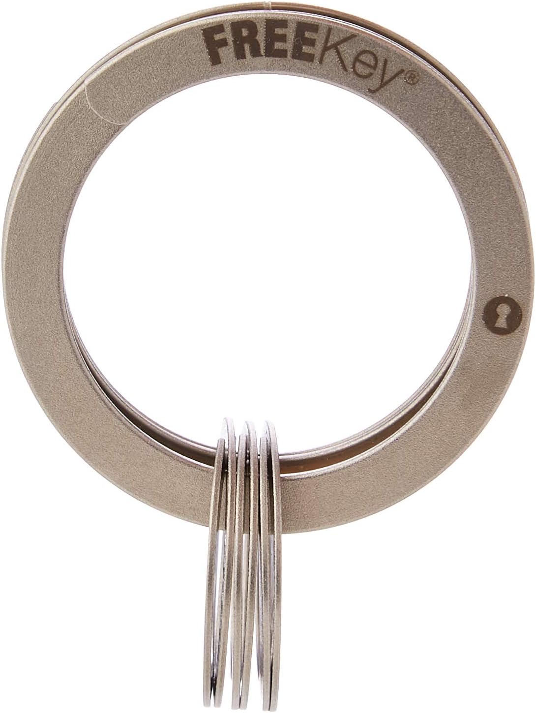 FREEkey Unisex Adult FREP01 Keyring, Metallic, Std