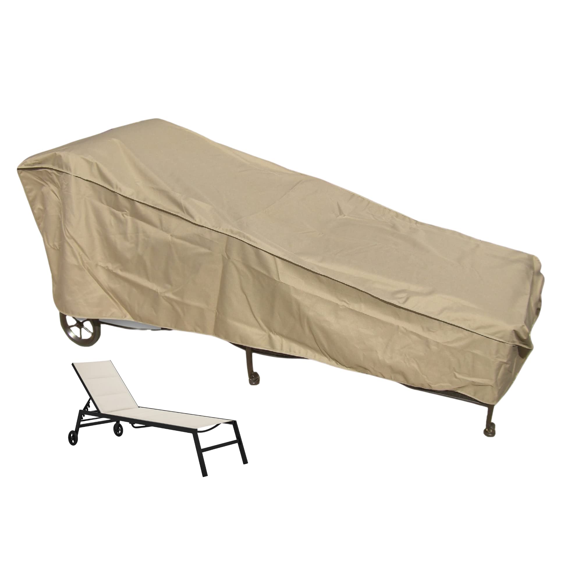 Formosa® Outdoor Patio Chaise Cover - WeatherGuard Protect Your Lounge Chair from Sun Water Damage Adjustable Fasteners - 84