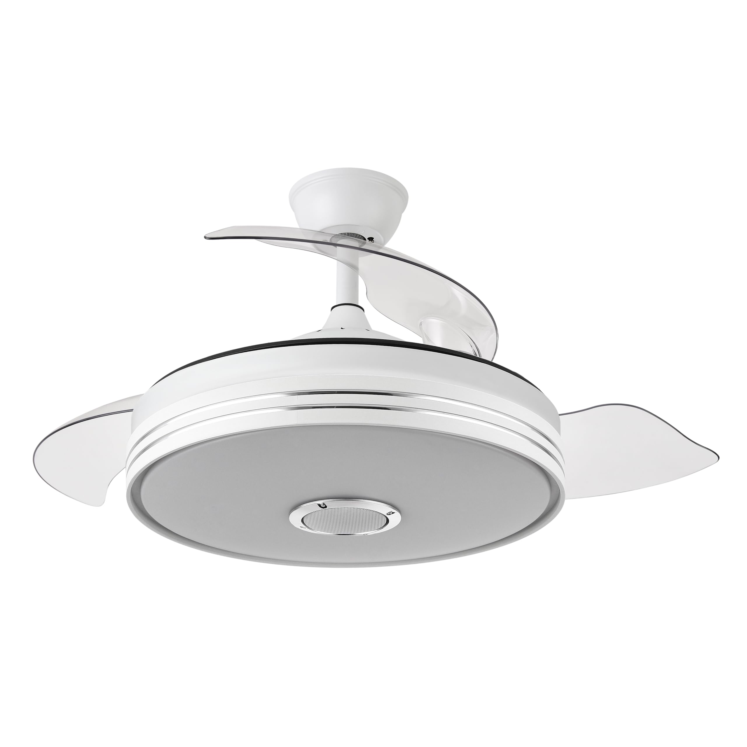 FABRILAMP ESPARTA Ceiling Fan with LED Light, DC Motor, White, Retractable Blades, Remote Control, Timer, Light Memory, 3 Tone and 6 Speeds