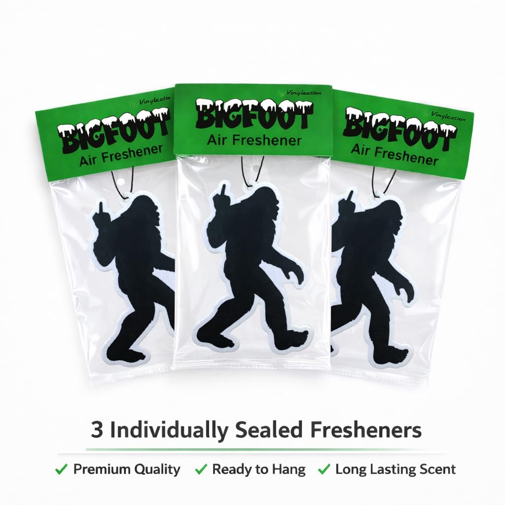 Bigfoot - Ambientador de coche con aroma a colonia, mantiene tu coche con un olor fresco y acogedor, aroma de coche de larga duración, accesorios colgantes de coche para hombres y mujeres (paquete de